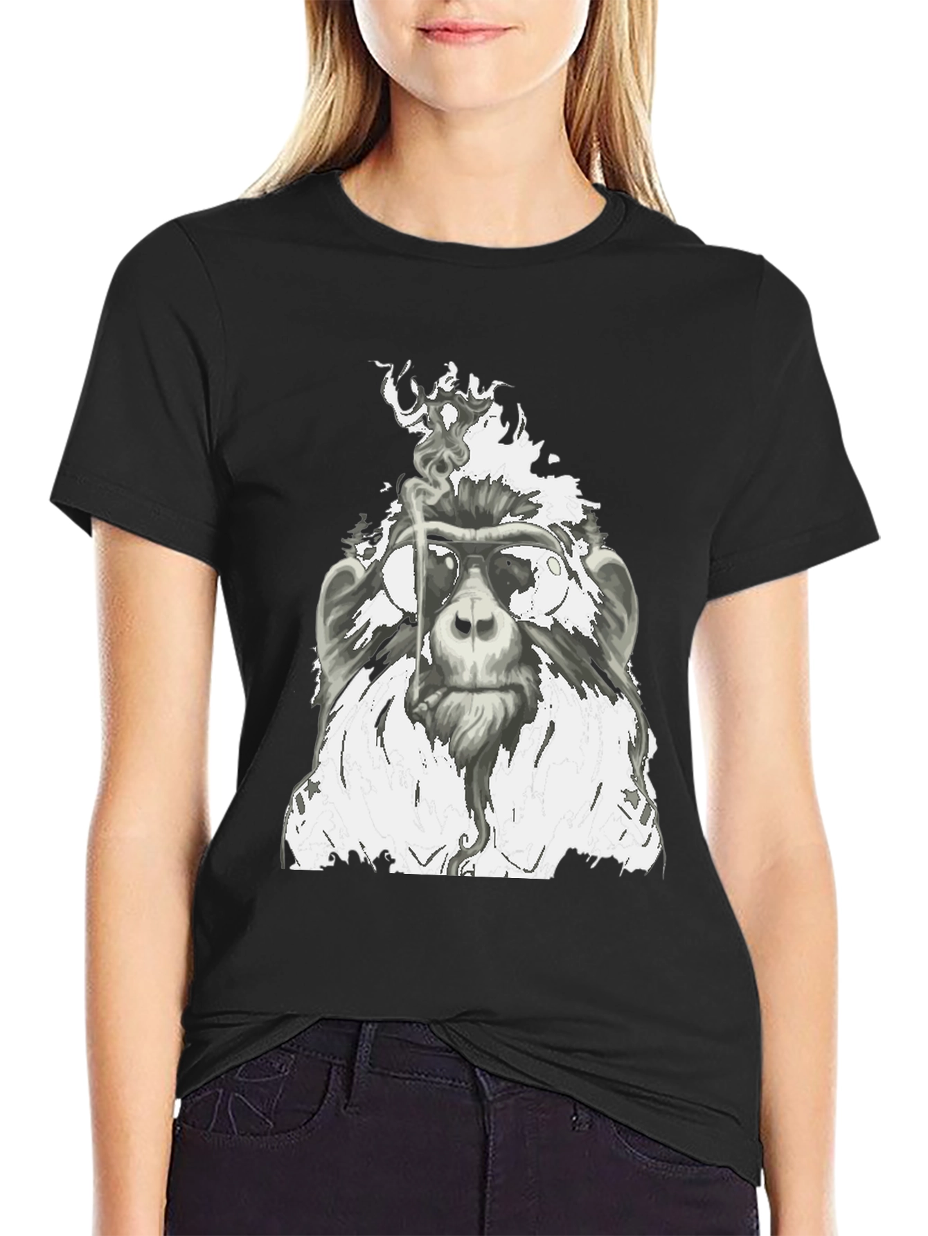 Cool Monkey Smoking T-Shirt - Unique Graphic Tee