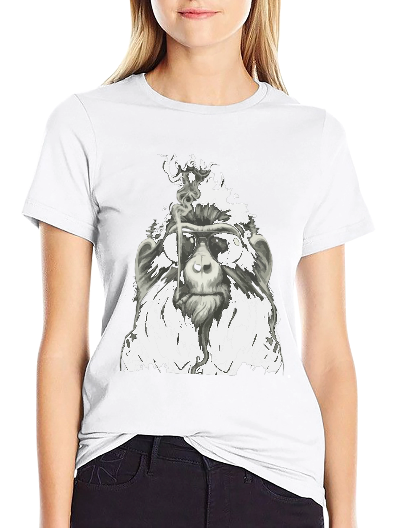 Cool Monkey Smoking T-Shirt - Unique Graphic Tee