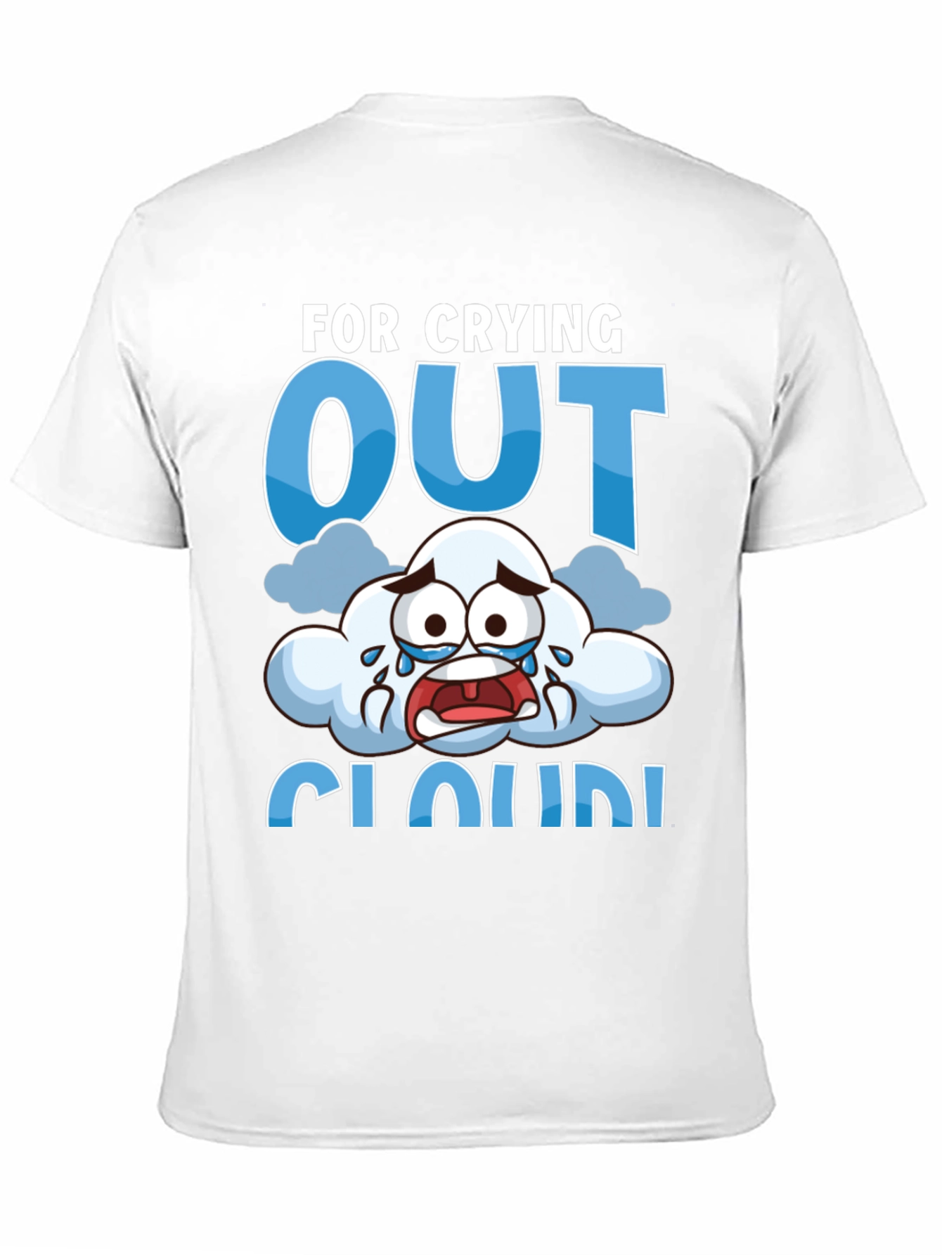 Crying Cloud T-Shirt - Funny Graphic Tee