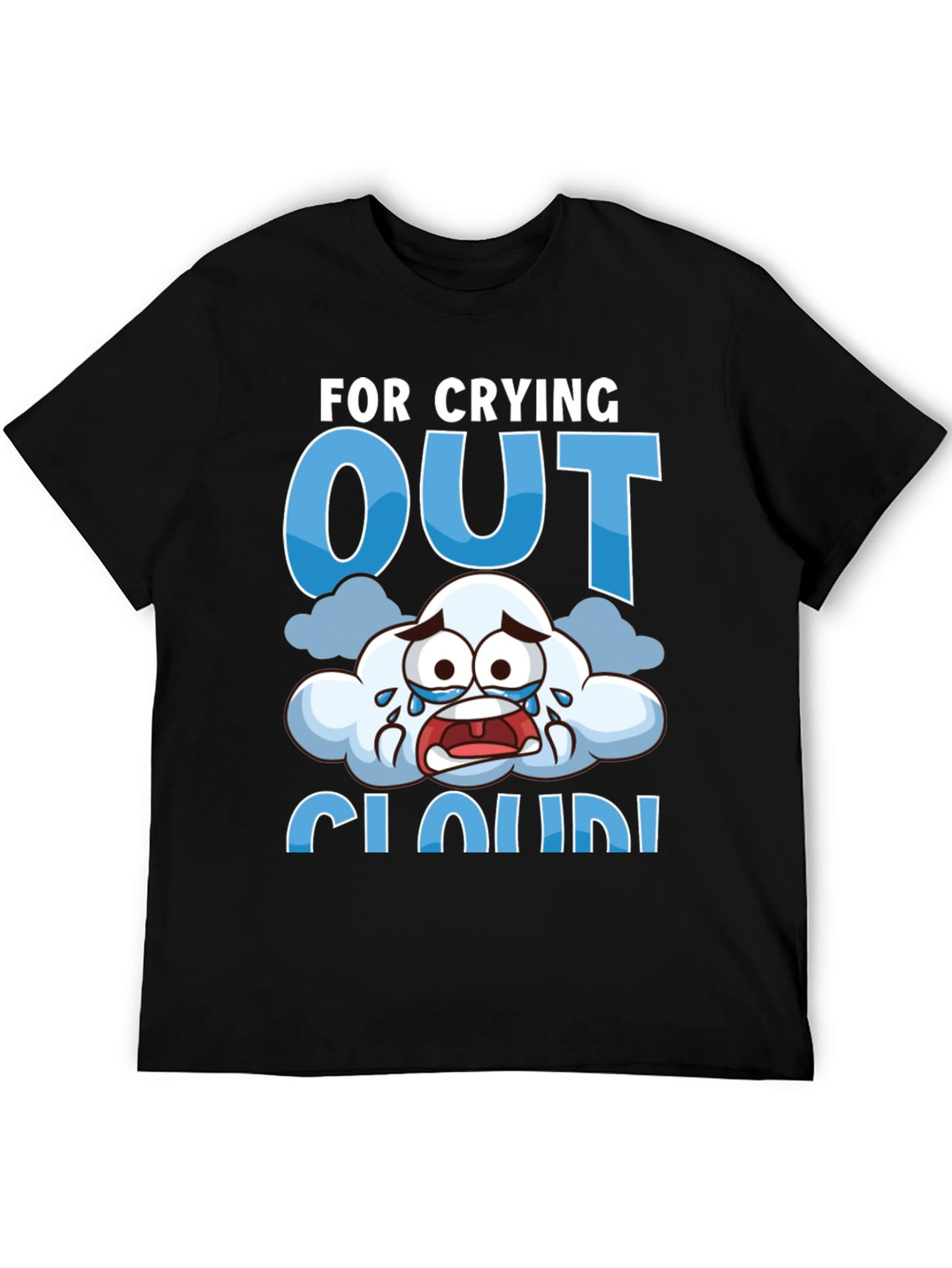 Crying Cloud T-Shirt - Funny Graphic Tee