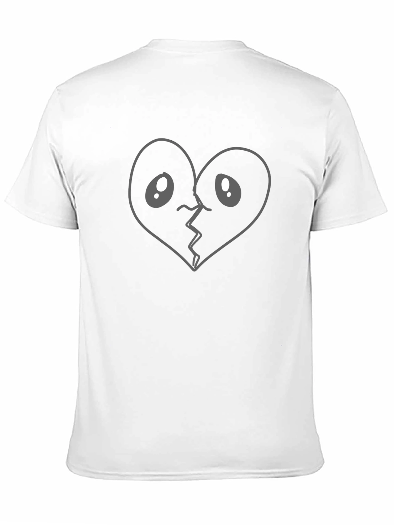 Broken Heart Cartoon Graphic T-Shirt