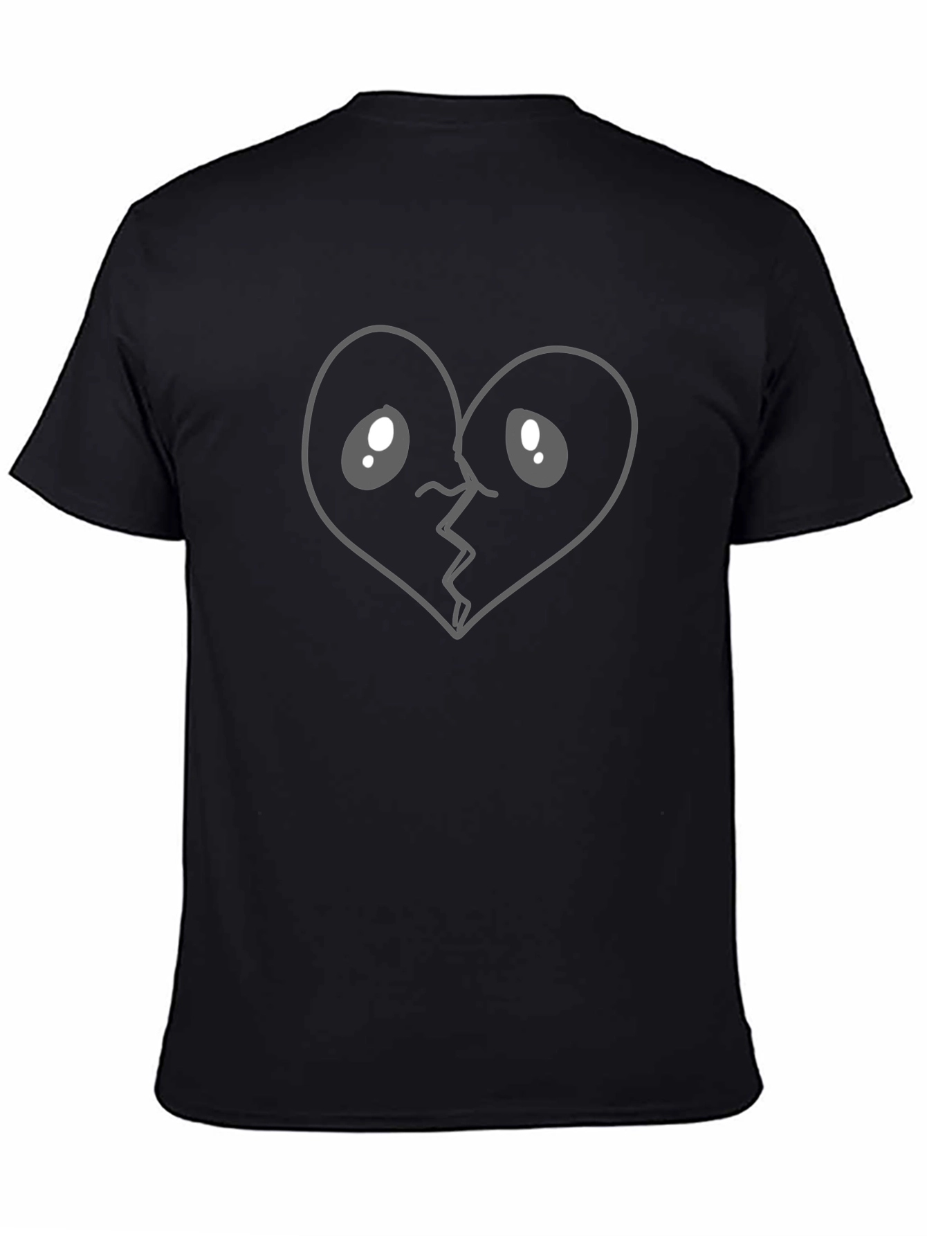 Broken Heart Cartoon Graphic T-Shirt