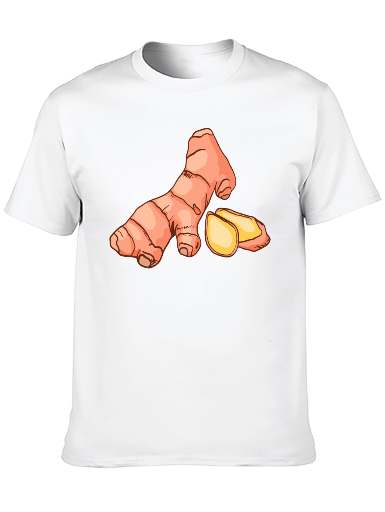 Ginger Root Graphic Tee - Black Casual T-Shirt
