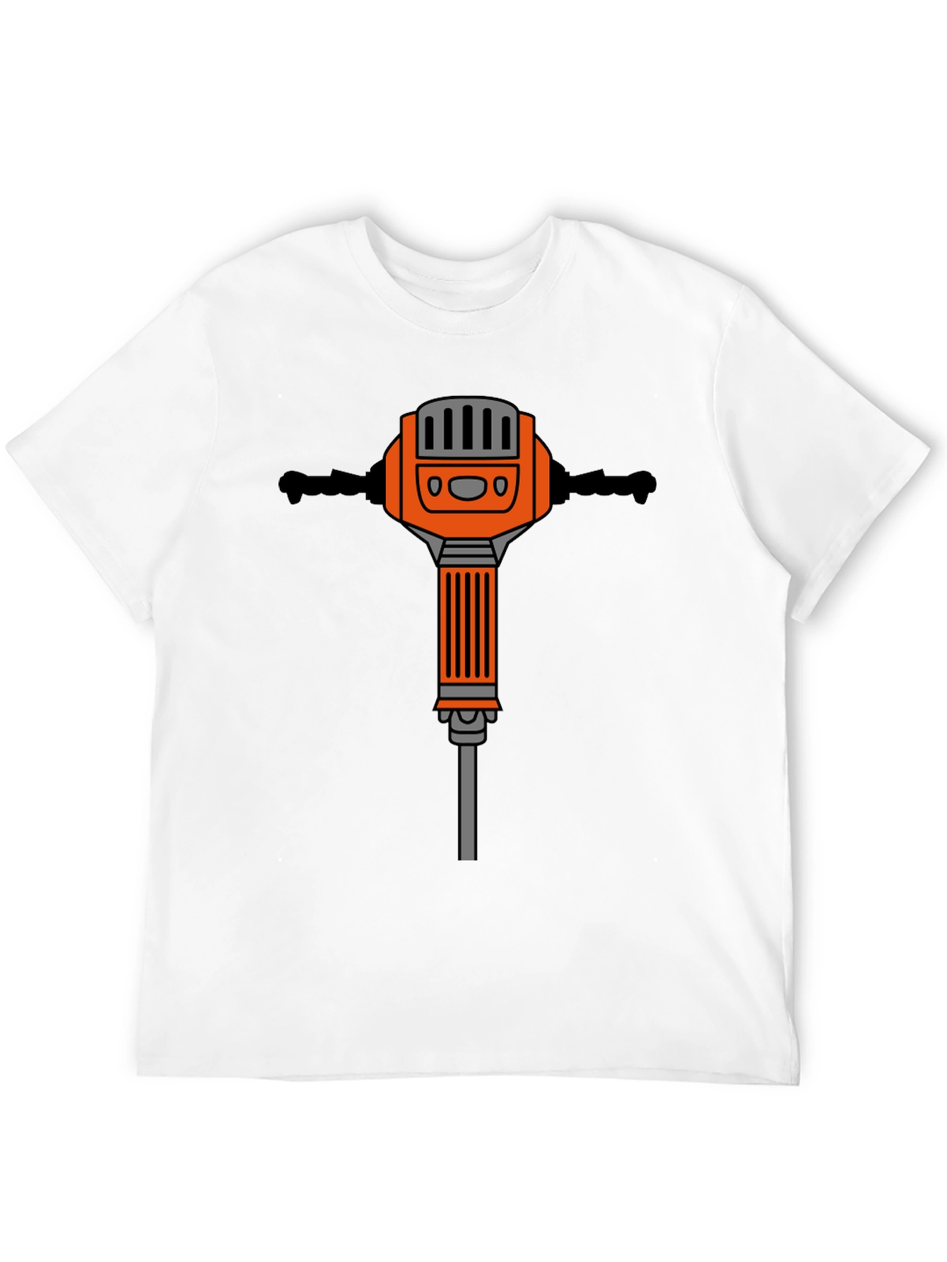 Black T-Shirt with Jackhammer Graphic