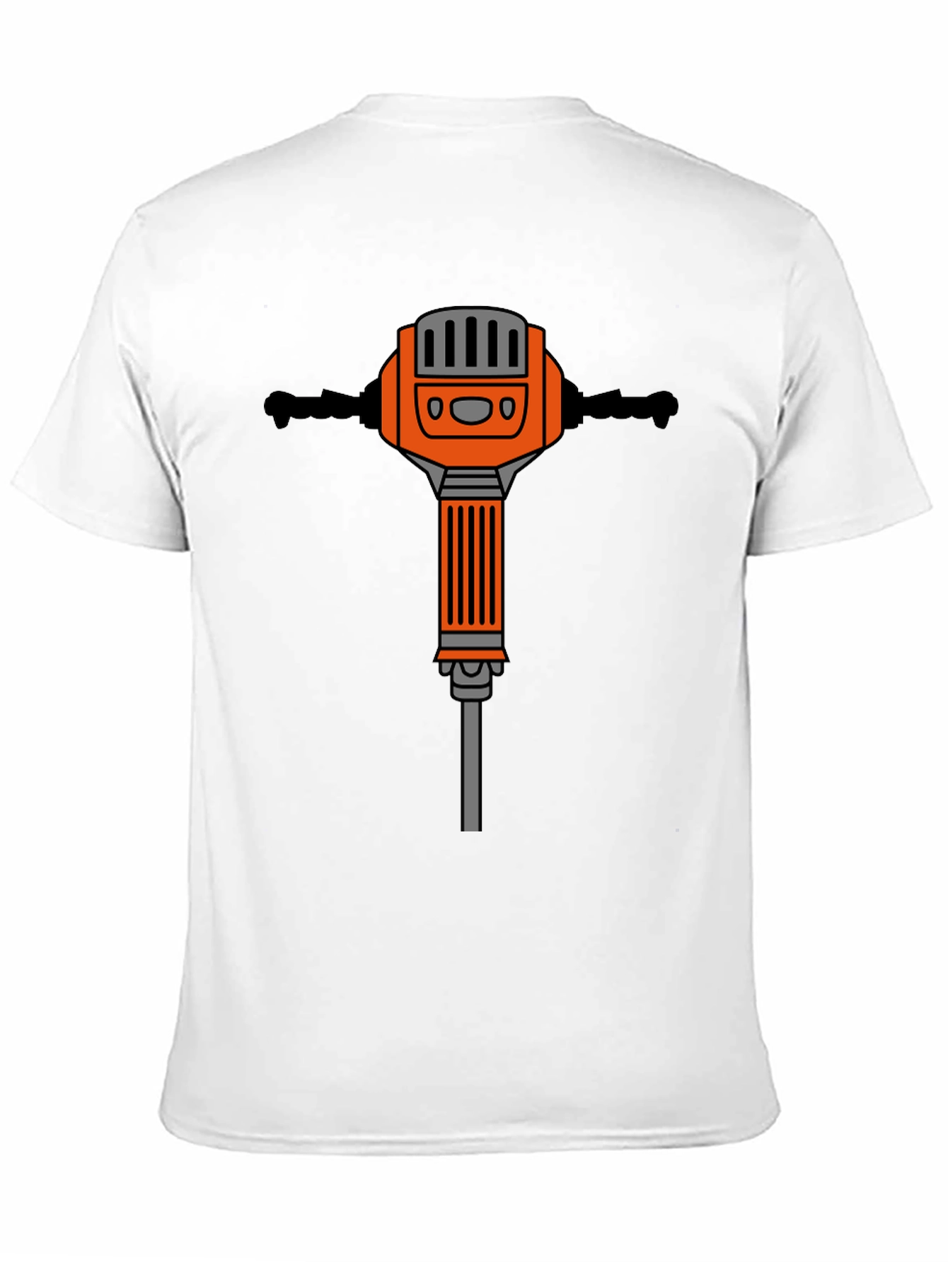 Black T-Shirt with Jackhammer Graphic