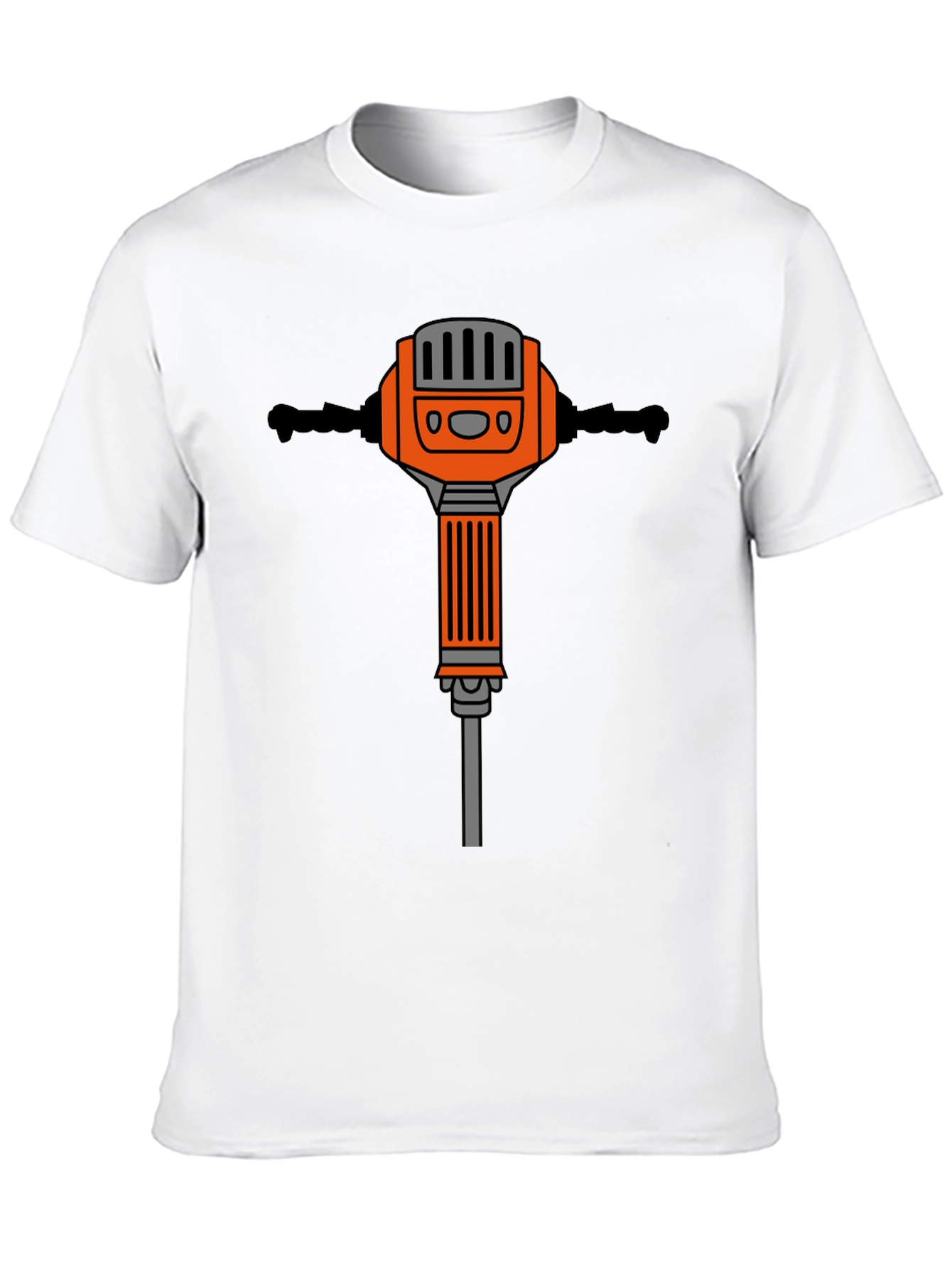 Black T-Shirt with Jackhammer Graphic