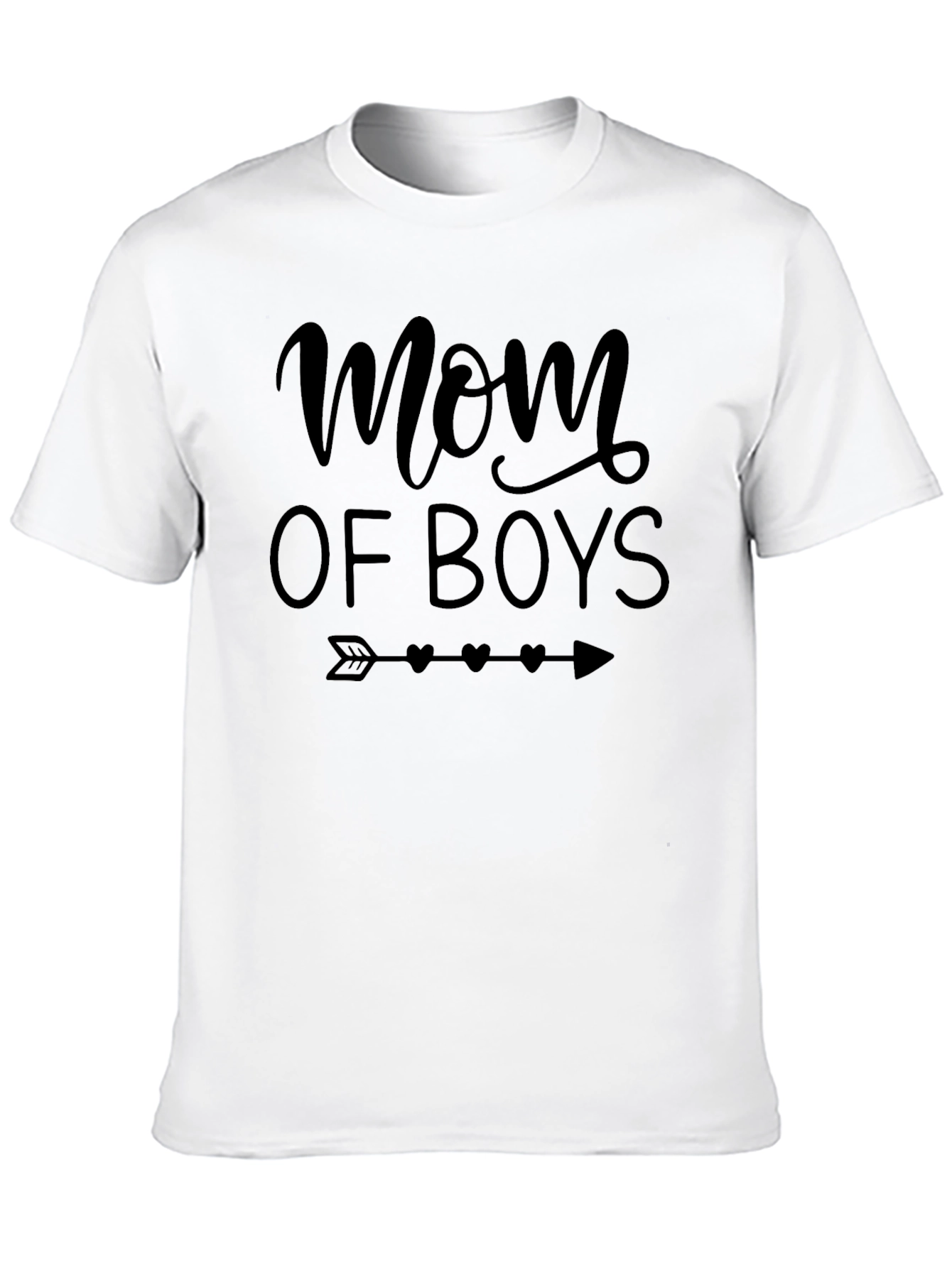Mom of Boys T-Shirt - Arrow and Heart Design