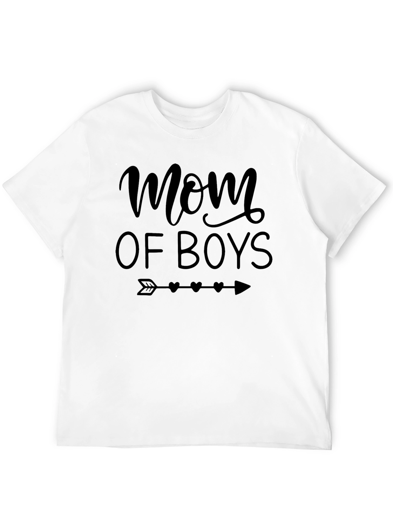 Mom of Boys T-Shirt - Arrow and Heart Design