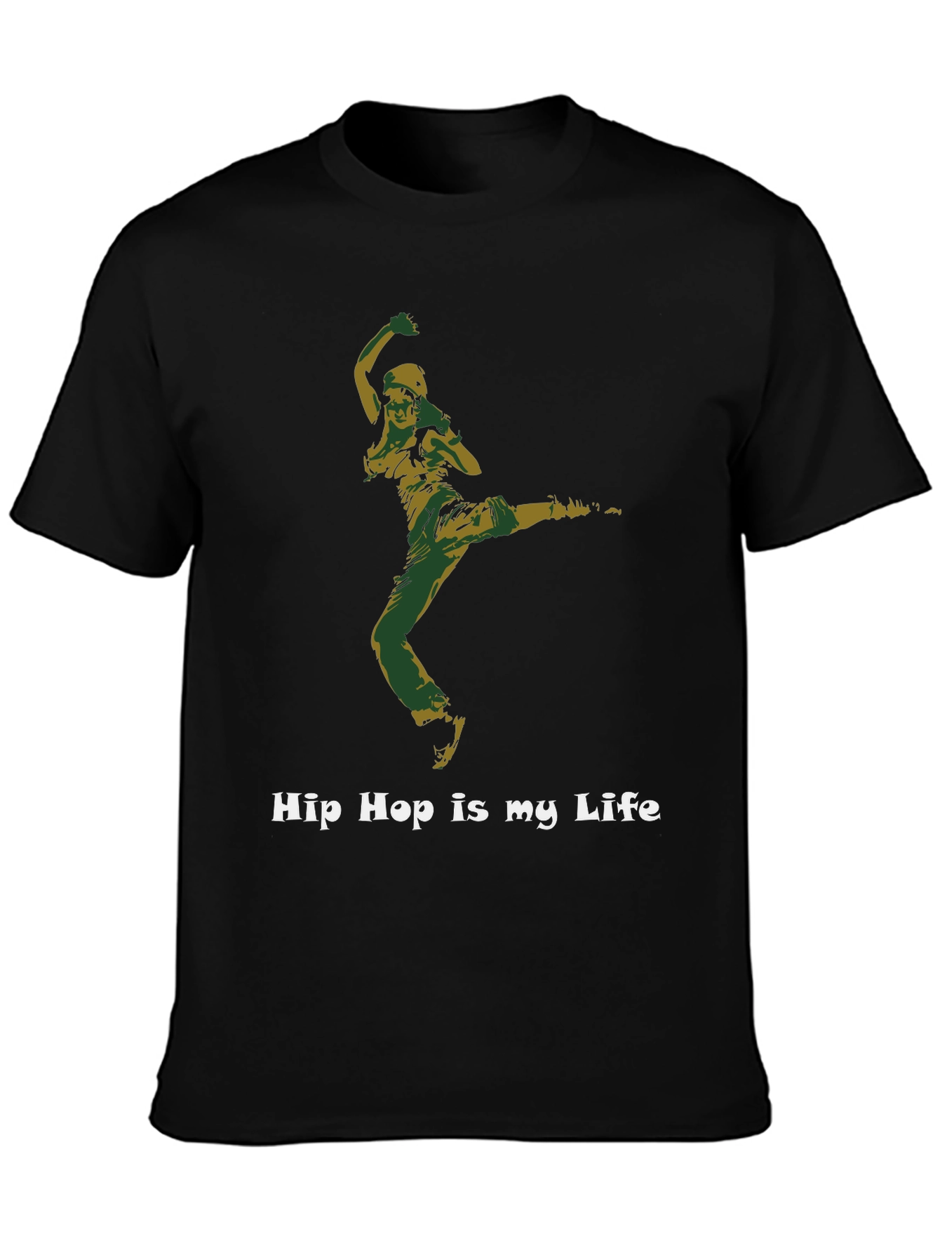 Hip Hop is my Life Black Graphic T-Shirt