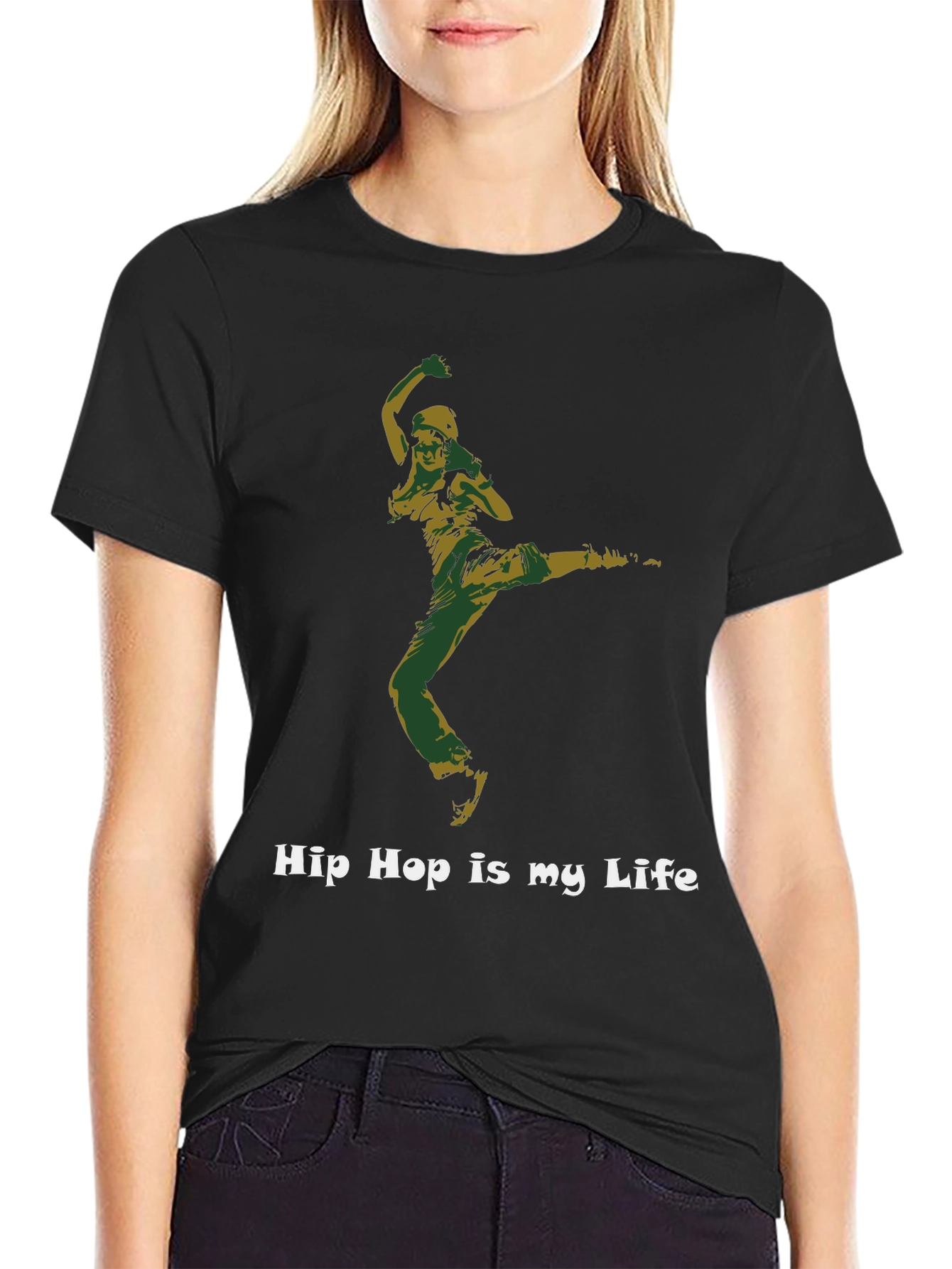 Hip Hop is my Life Black Graphic T-Shirt