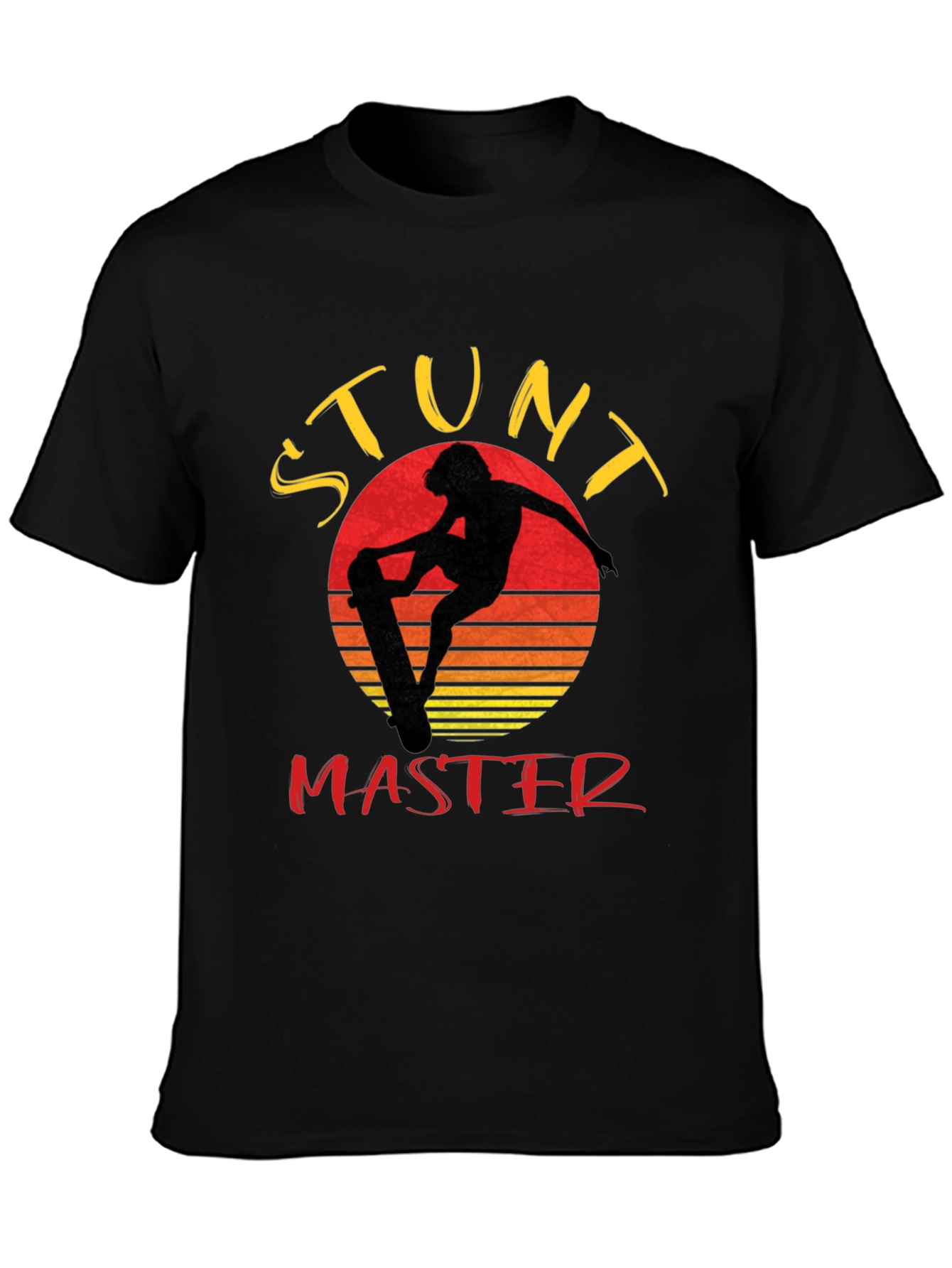 Stunt Master Retro Sunset Skater Graphic Tee