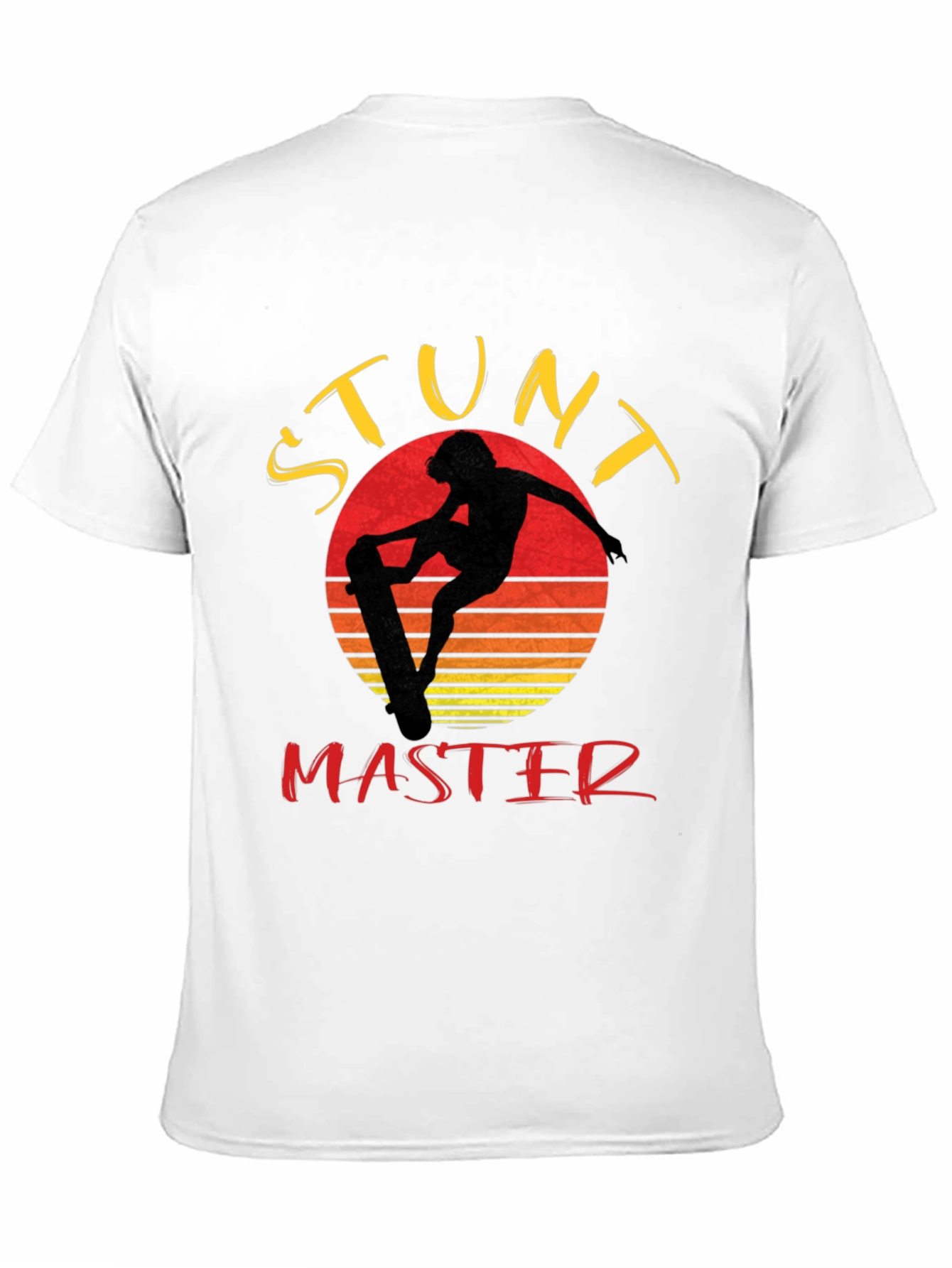 Stunt Master Retro Sunset Skater Graphic Tee