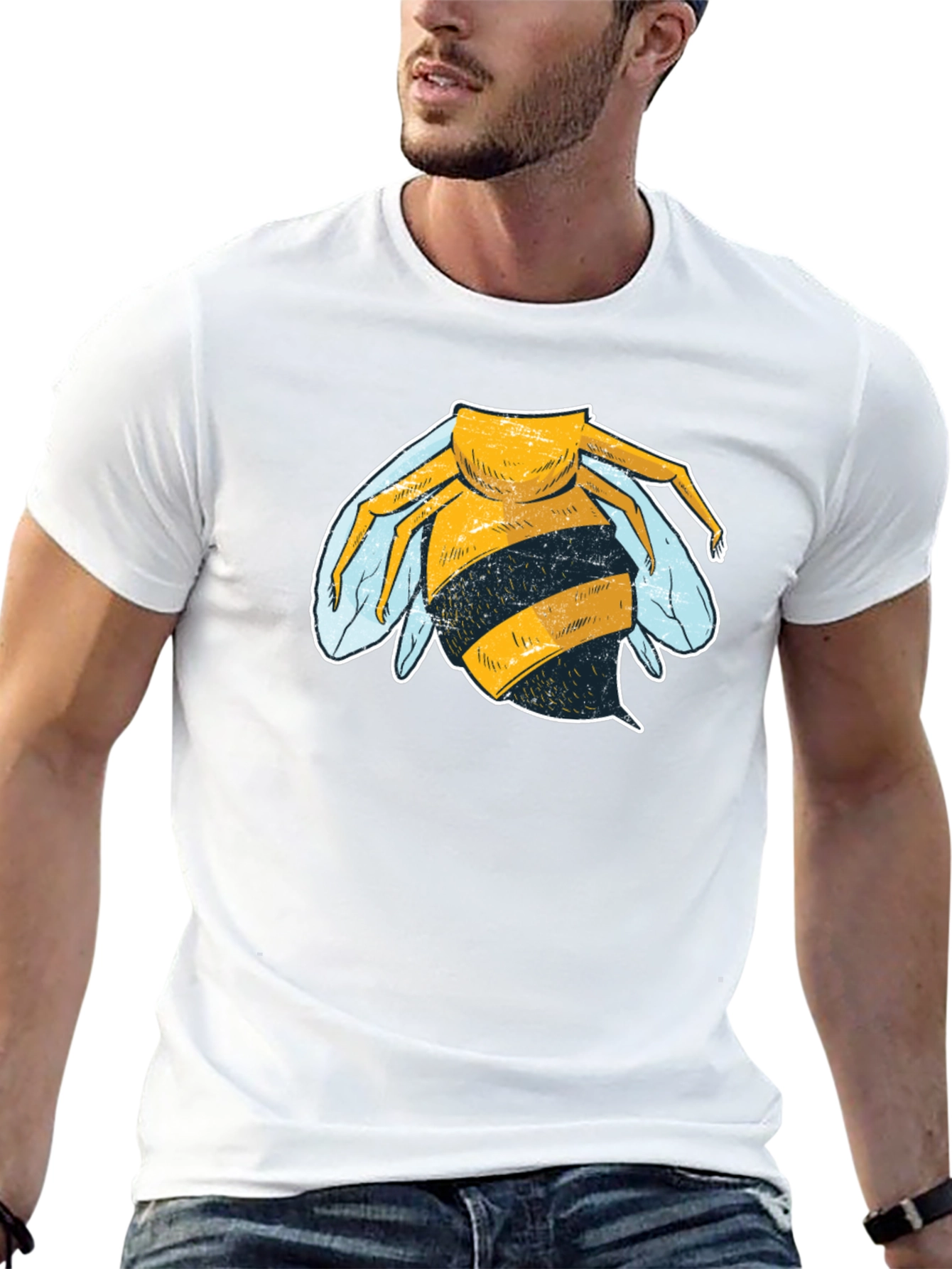 Cool Bee Graphic T-Shirt - Black Cotton Tee