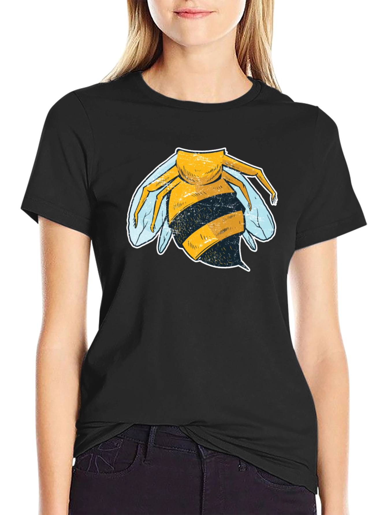 Cool Bee Graphic T-Shirt - Black Cotton Tee