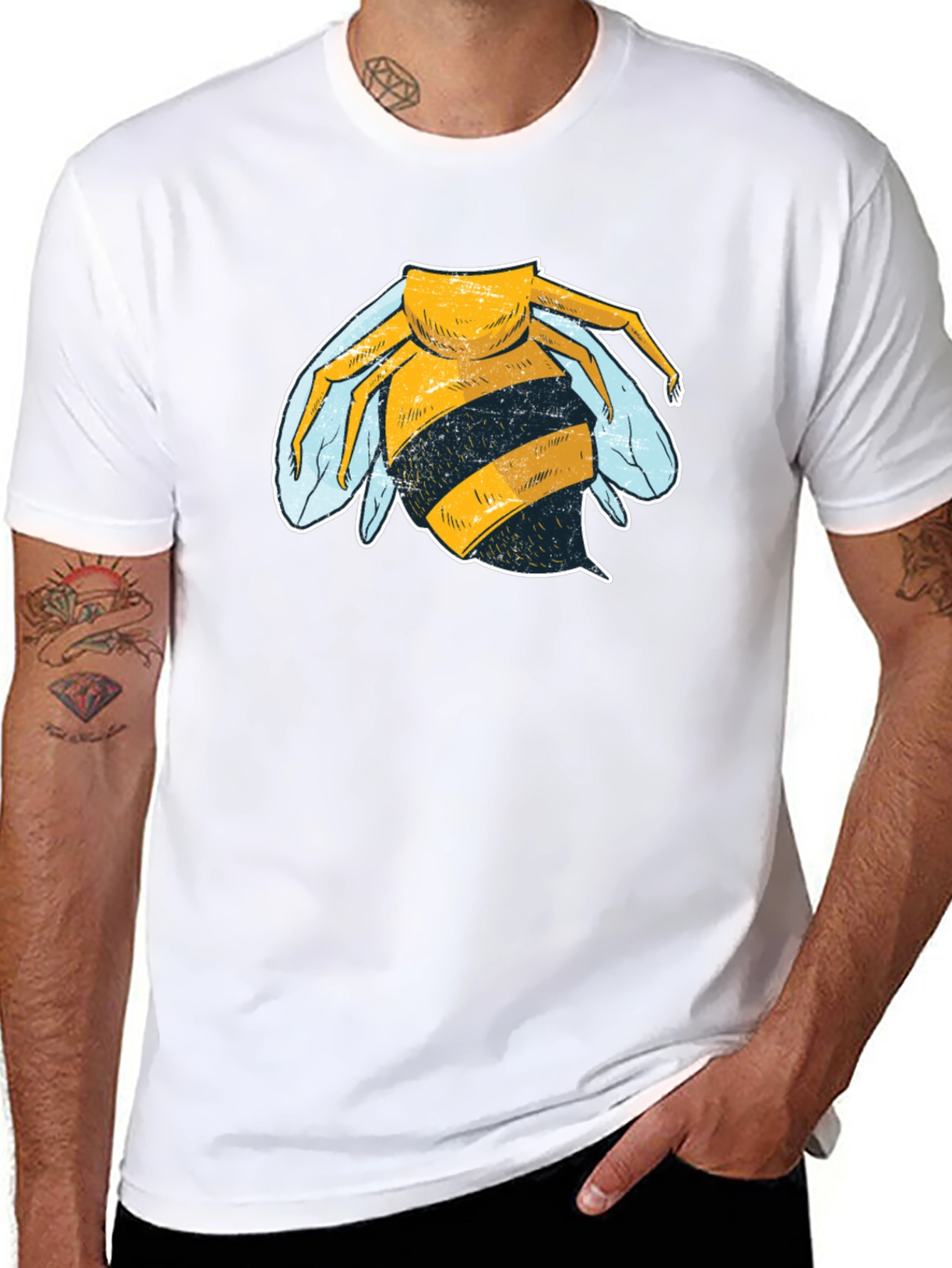 Cool Bee Graphic T-Shirt - Black Cotton Tee