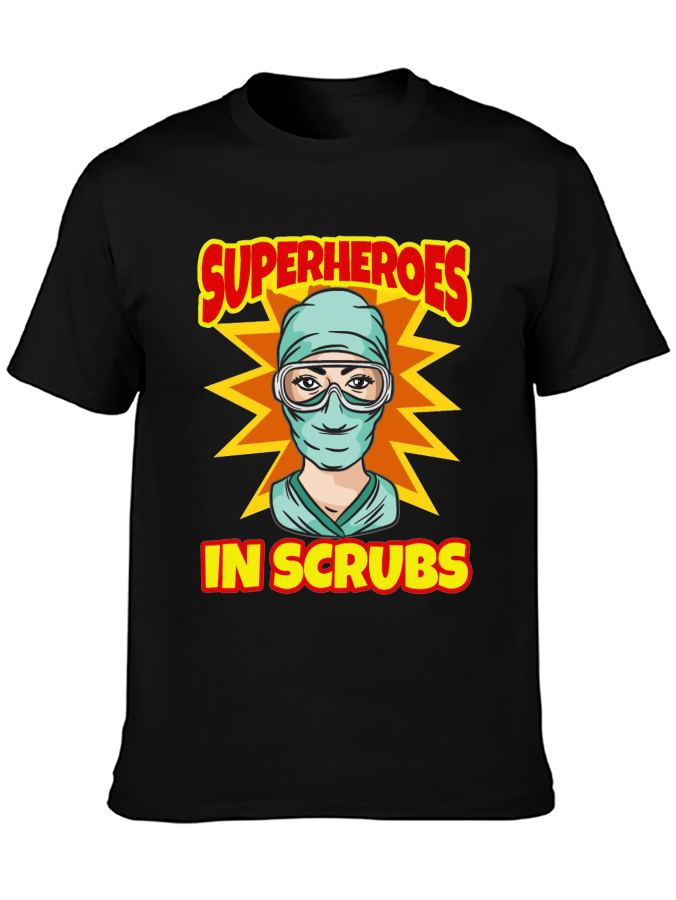 Superheroes in Scrubs Graphic T-Shirt