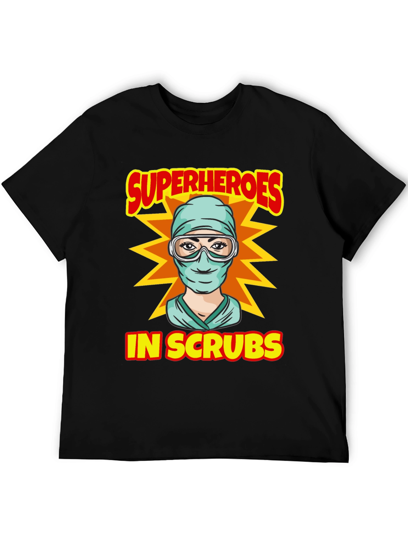 Superheroes in Scrubs Graphic T-Shirt