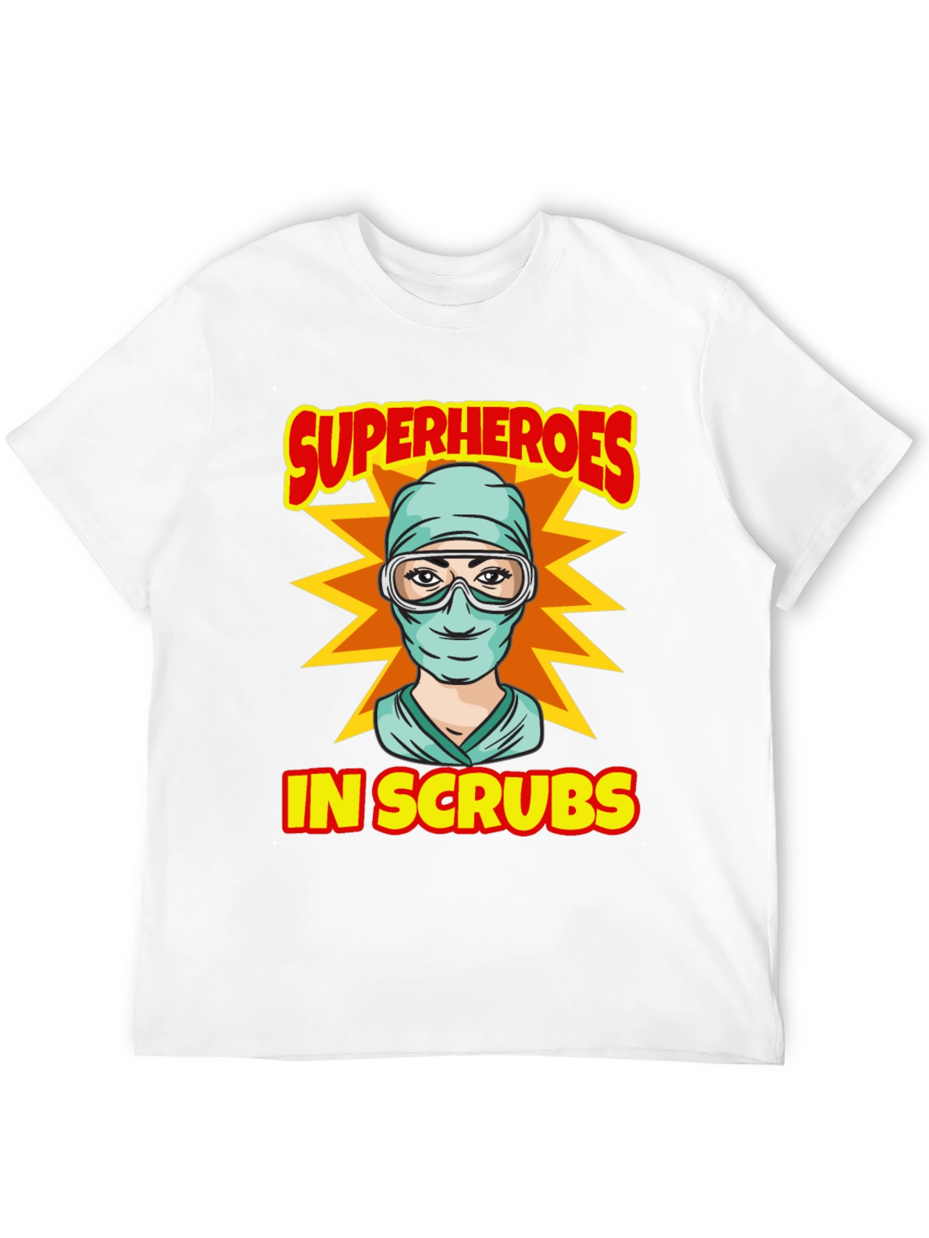 Superheroes in Scrubs Graphic T-Shirt