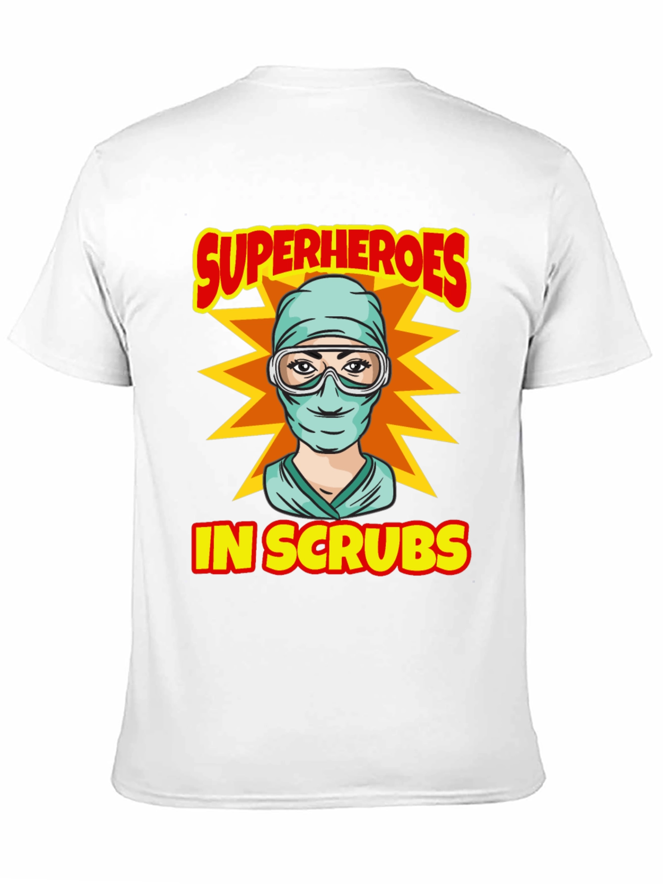 Superheroes in Scrubs Graphic T-Shirt