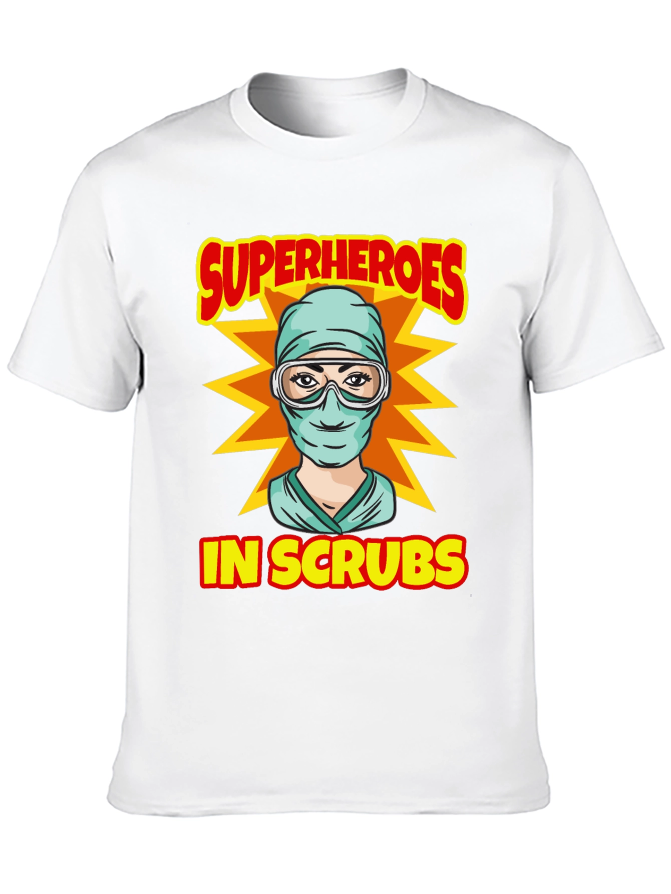 Superheroes in Scrubs Graphic T-Shirt
