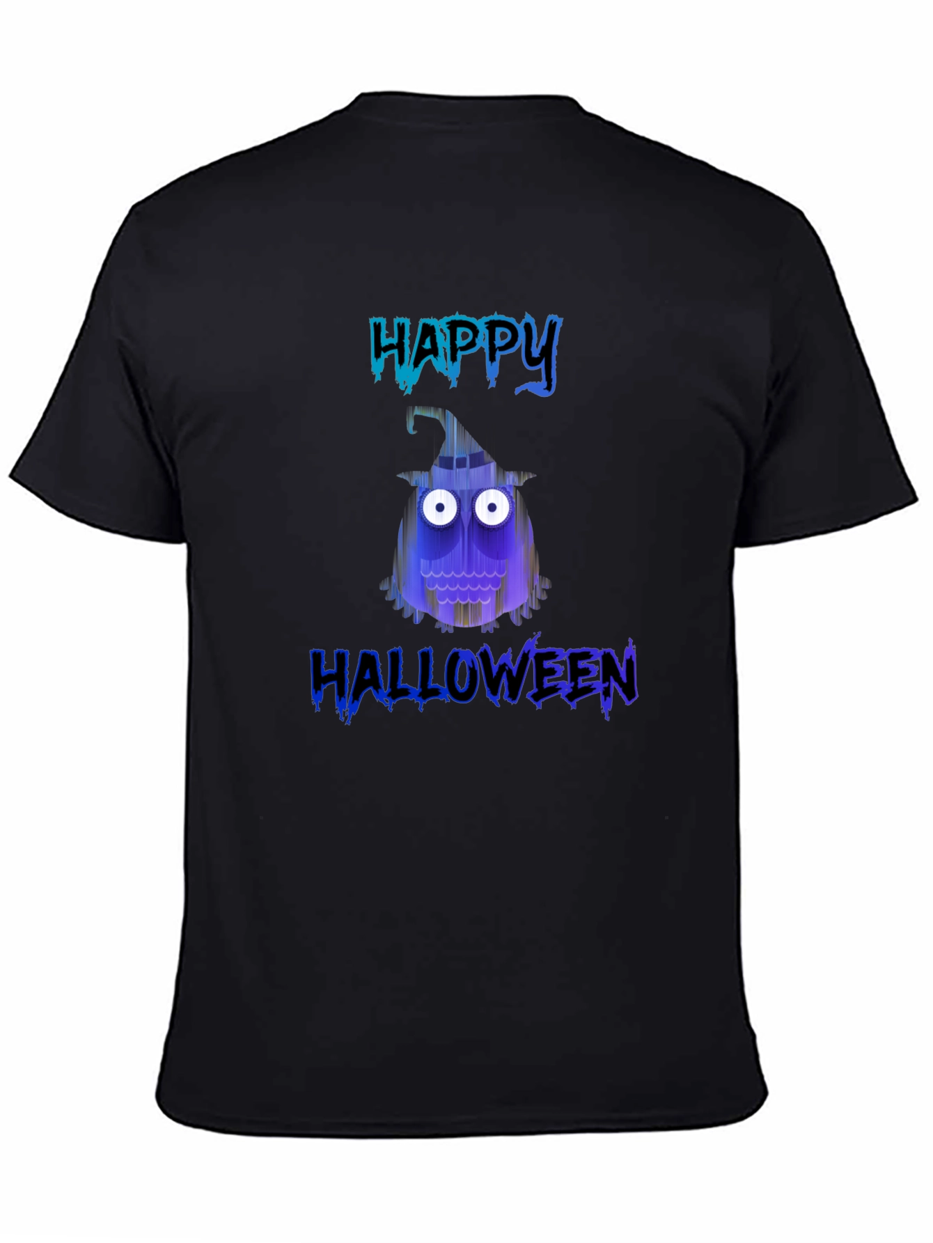 Happy Halloween T-Shirt - Spooky Owl Design