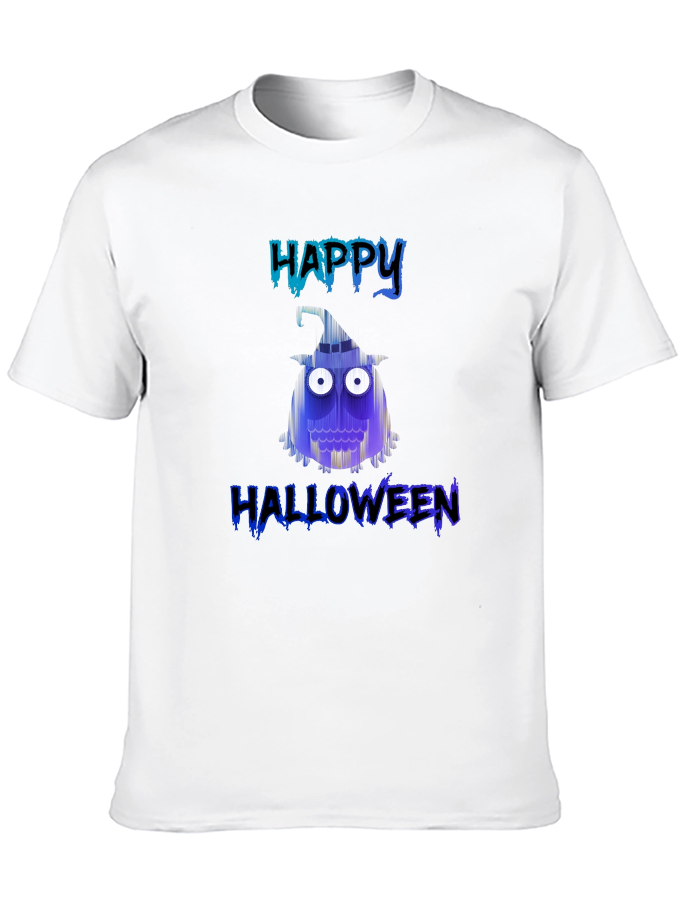Happy Halloween T-Shirt - Spooky Owl Design