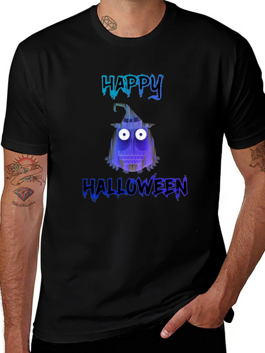 Happy Halloween T-Shirt - Spooky Owl Design