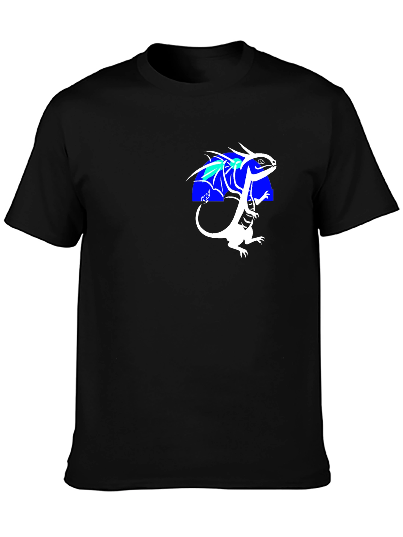 Dragon Graphic Tee - Black Crew Neck T-Shirt