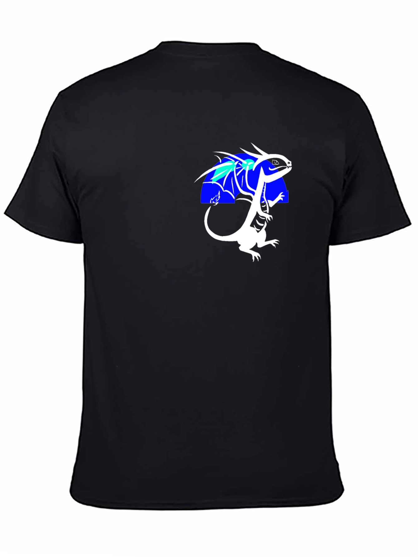 Dragon Graphic Tee - Black Crew Neck T-Shirt