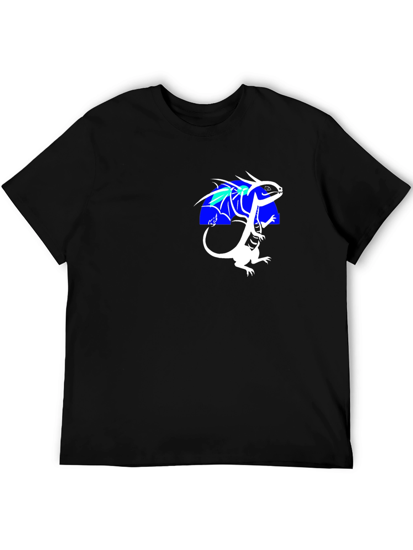 Dragon Graphic Tee - Black Crew Neck T-Shirt