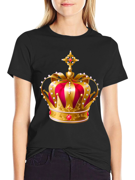 Royal Crown Graphic Tee - Gold and Red