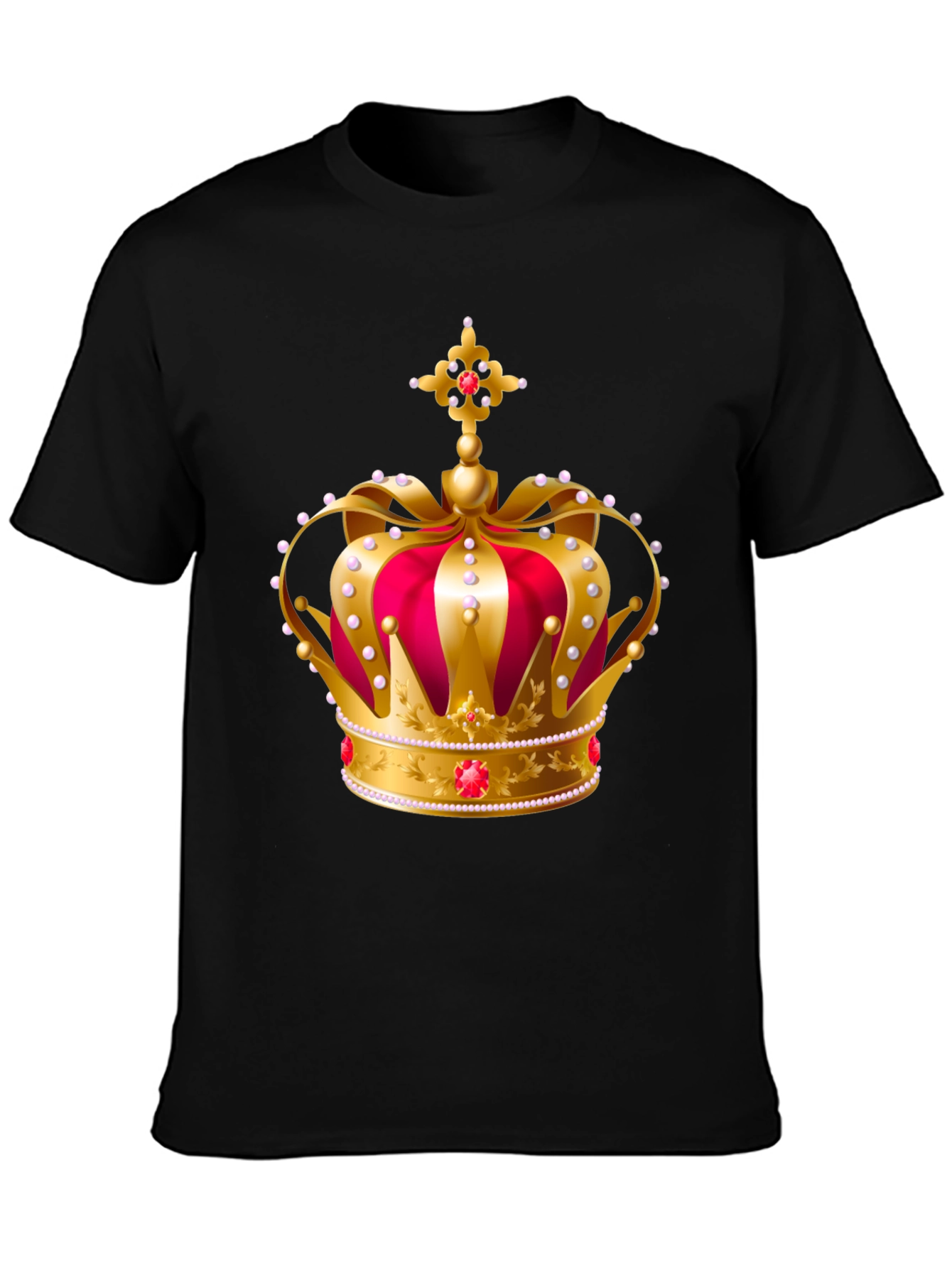 Royal Crown Graphic Tee - Gold and Red