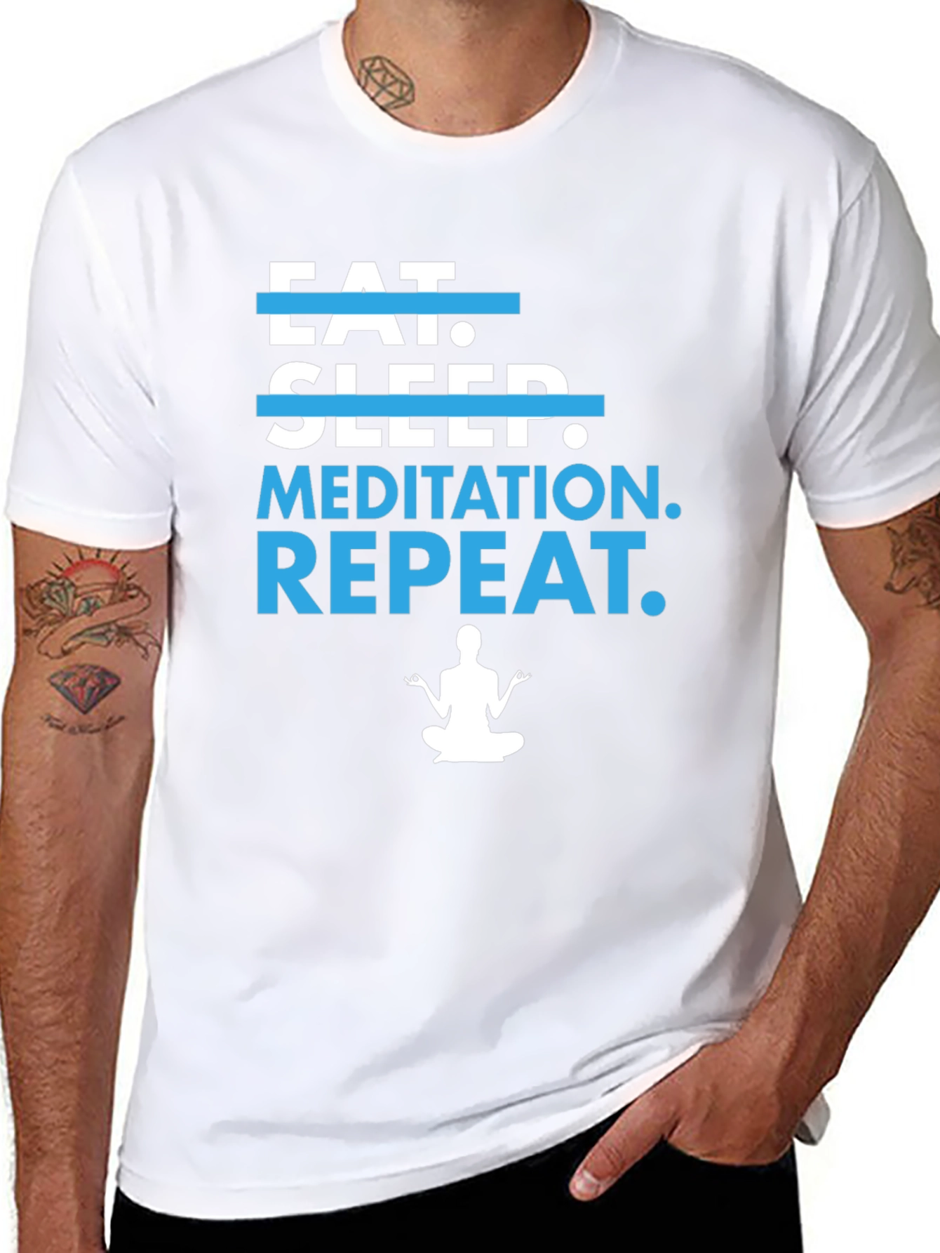 Eat Sleep Meditate Repeat T-Shirt