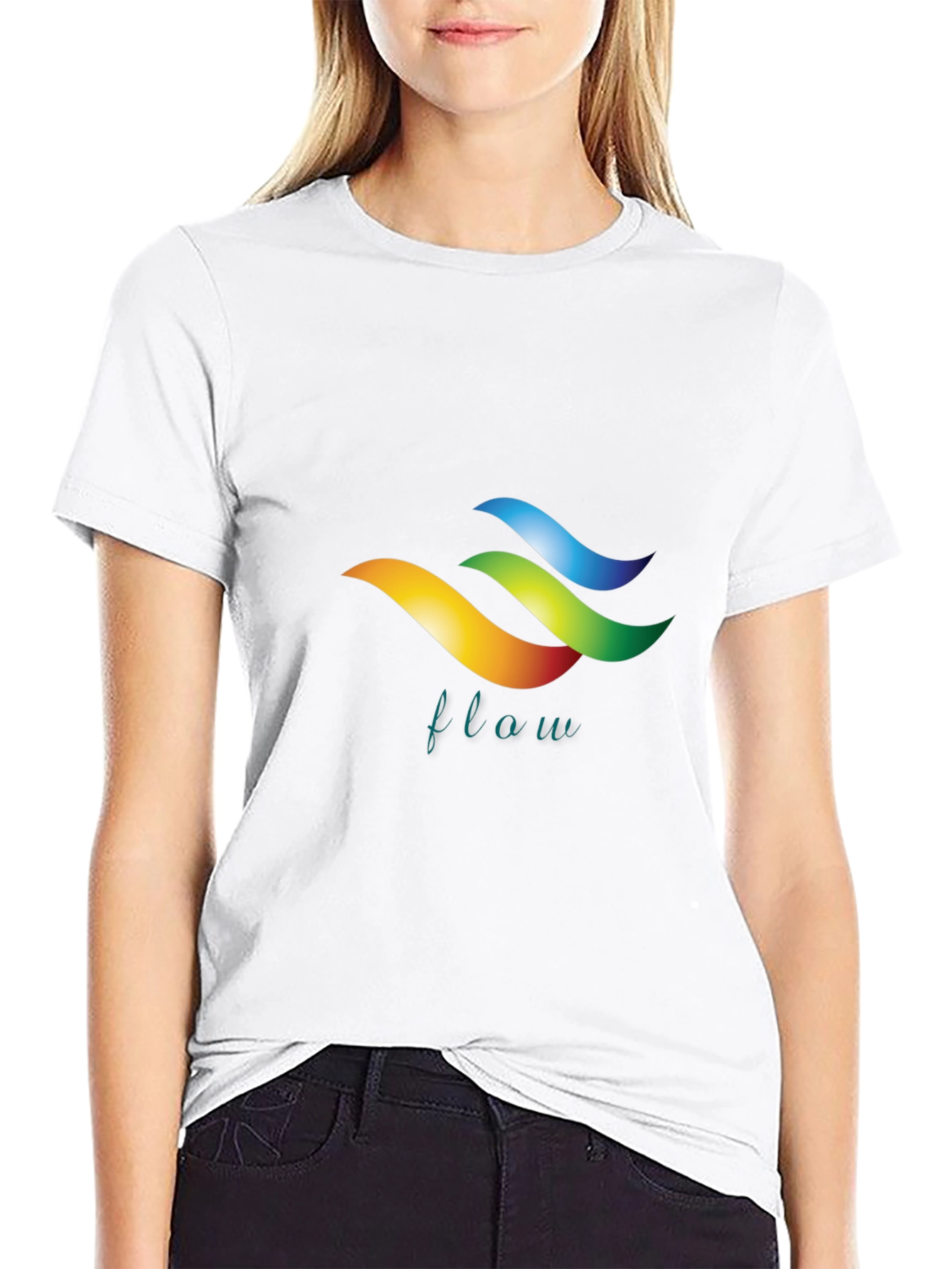 Flow Graphic Black T-Shirt - Stylish Design