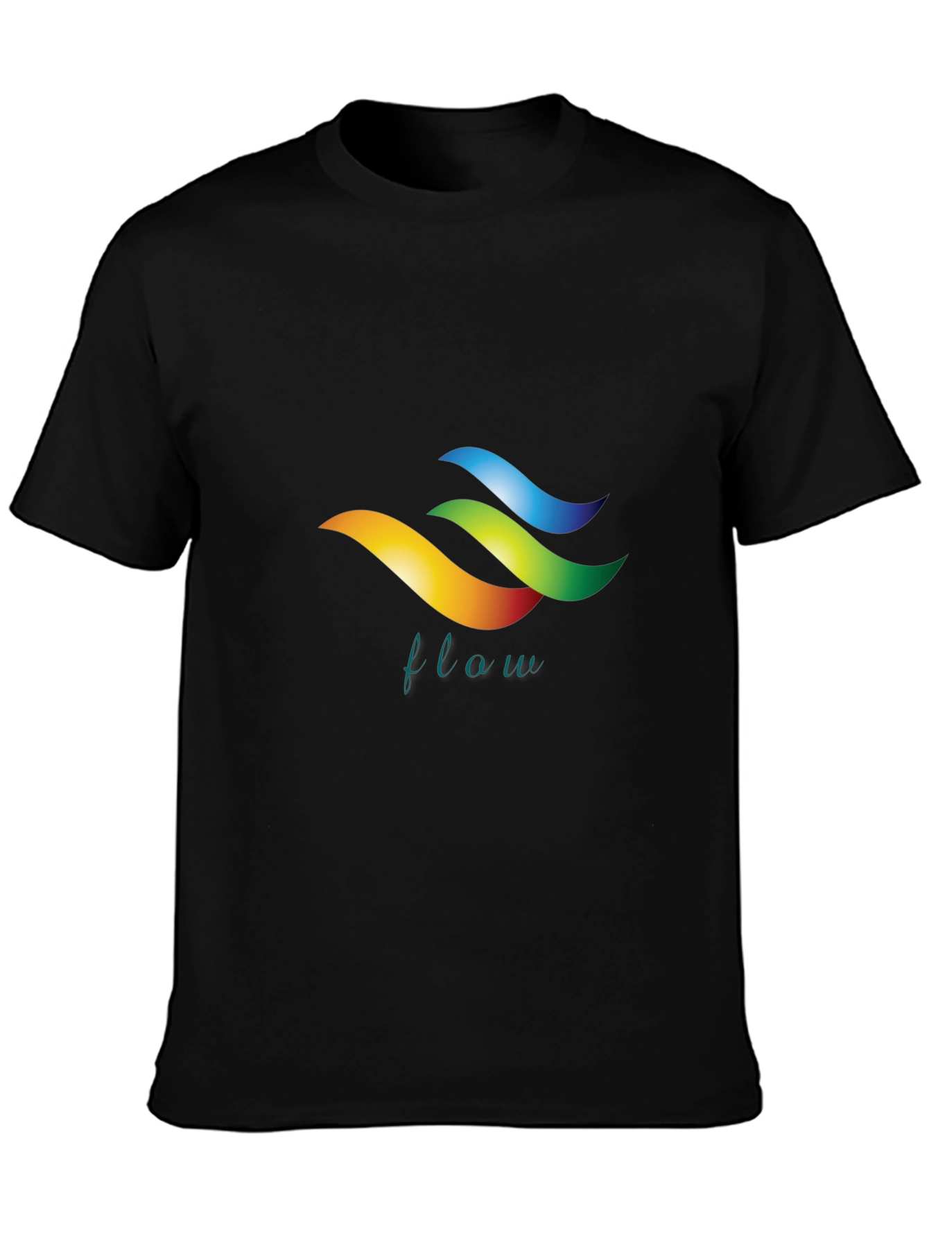 Flow Graphic Black T-Shirt - Stylish Design
