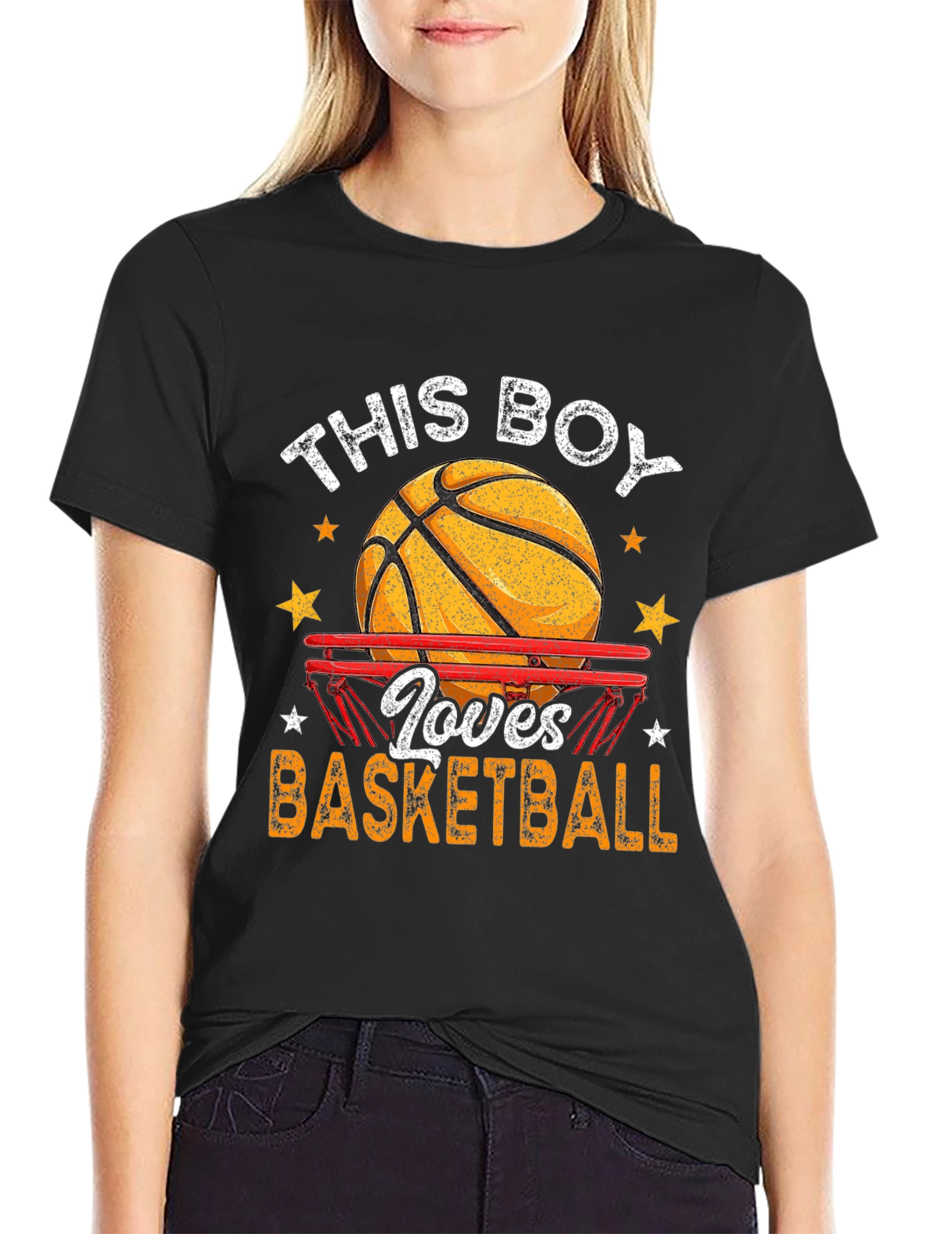 Basketball Lover Graphic T-Shirt - Black
