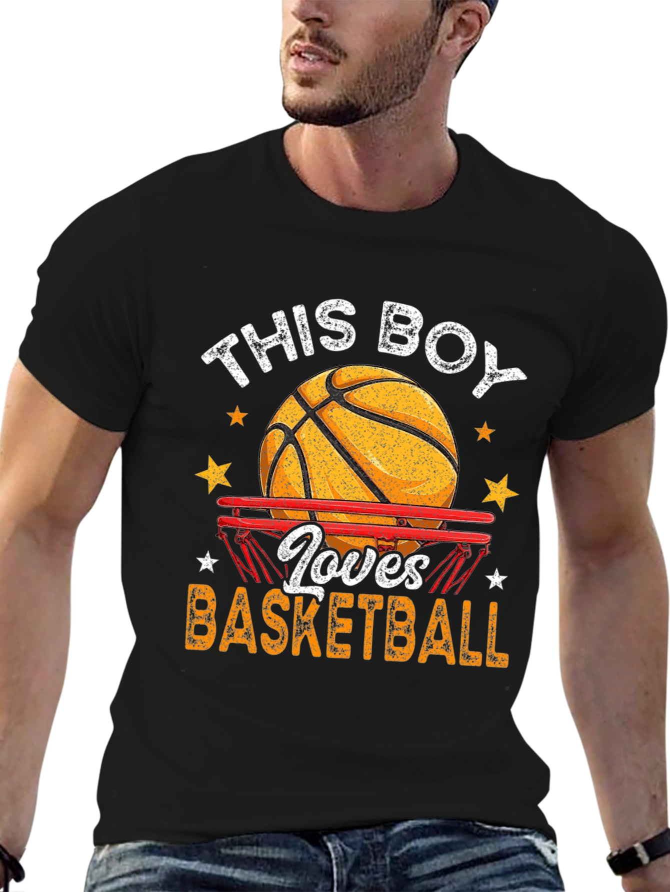 Basketball Lover Graphic T-Shirt - Black