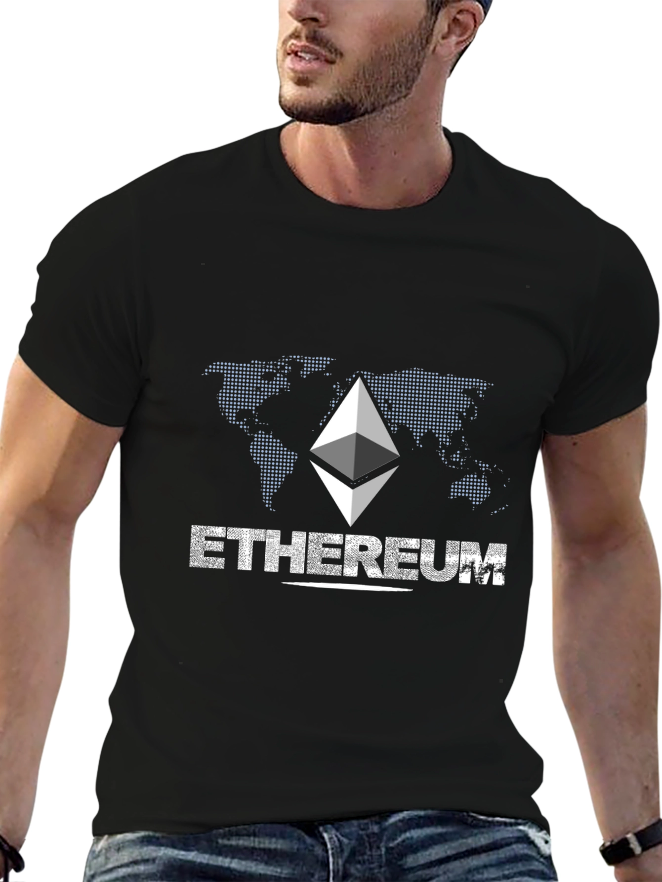 Ethereum Graphic Print Black T-Shirt