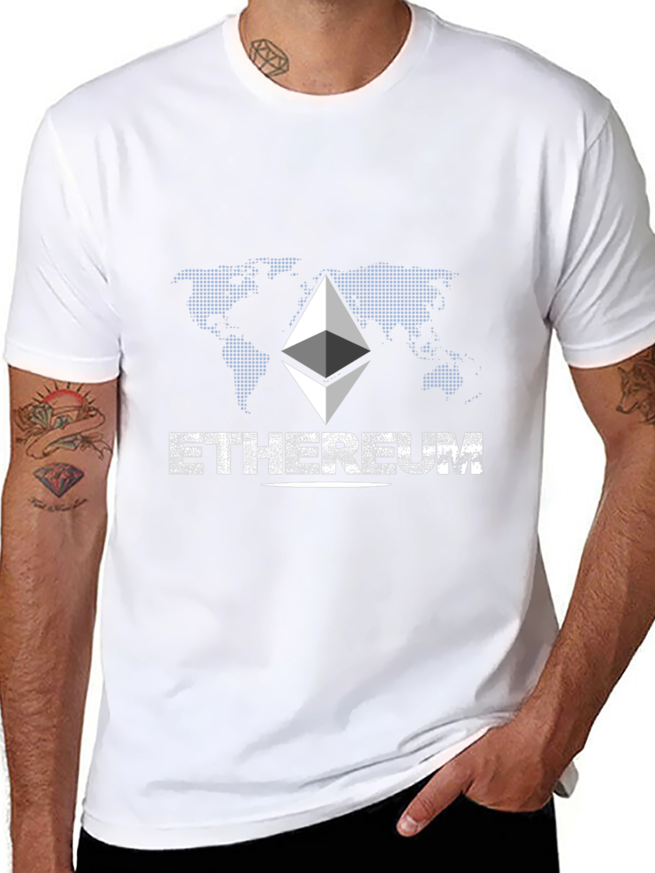 Ethereum Graphic Print Black T-Shirt