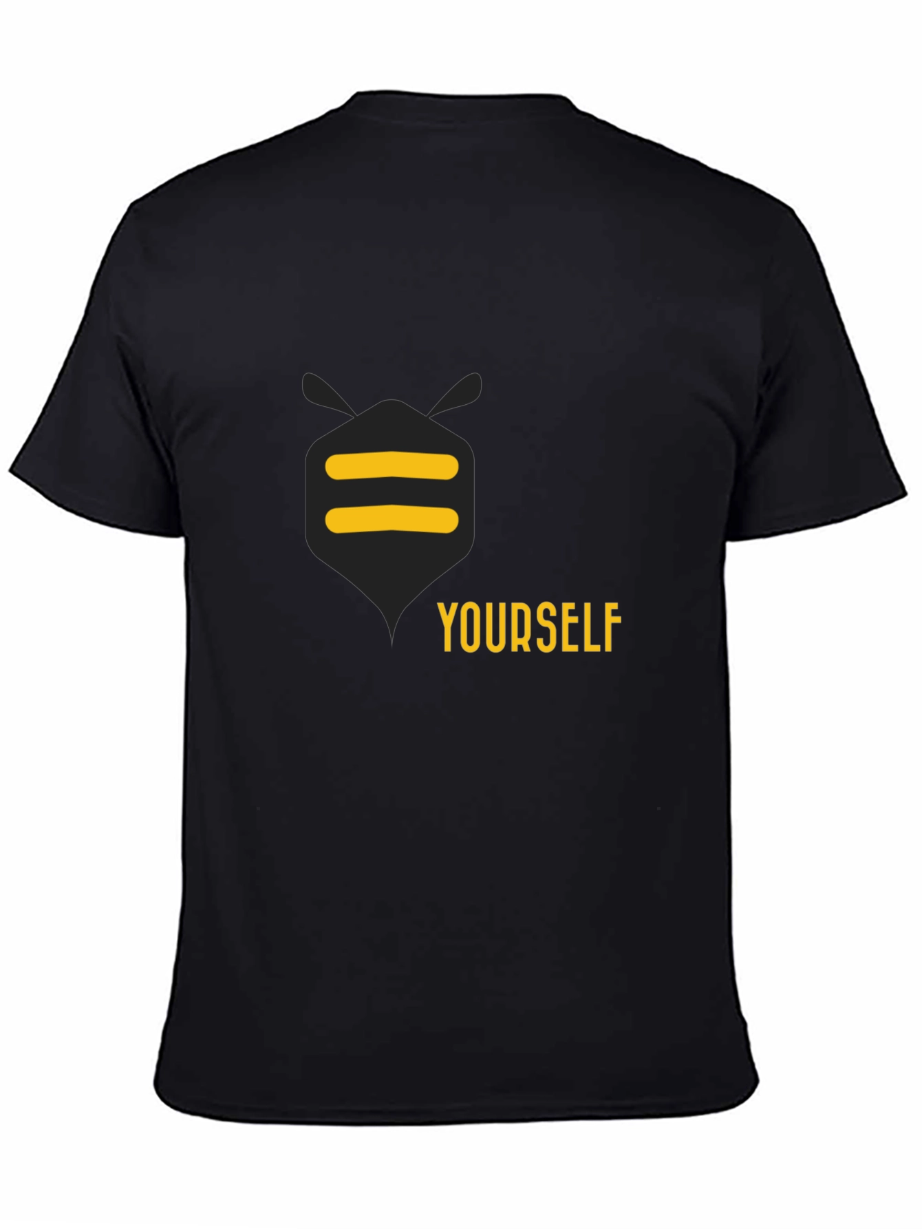 Be Yourself Graphic Tee - Black Cotton Casual T-Shirt