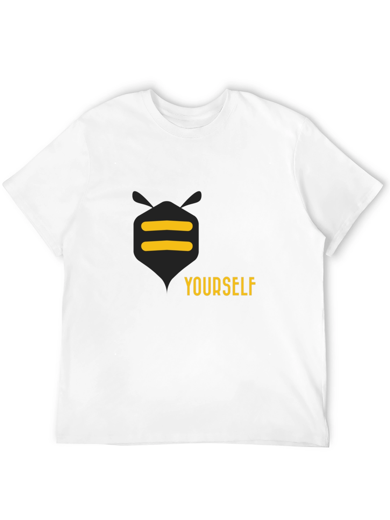 Be Yourself Graphic Tee - Black Cotton Casual T-Shirt