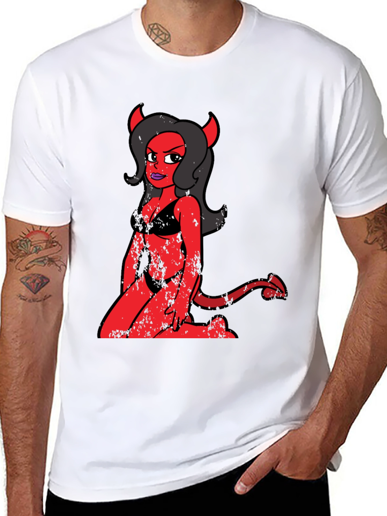 Devil Girl Graphic Tee - Black