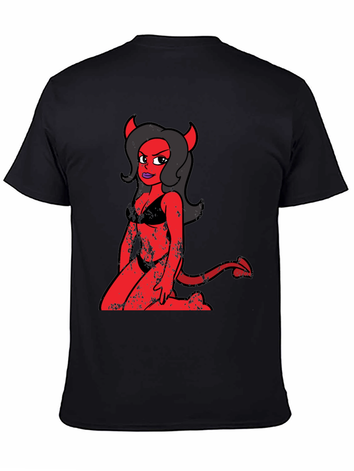 Devil Girl Graphic Tee - Black