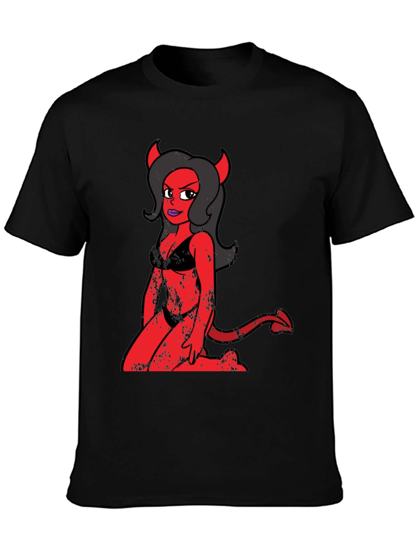 Devil Girl Graphic Tee - Black