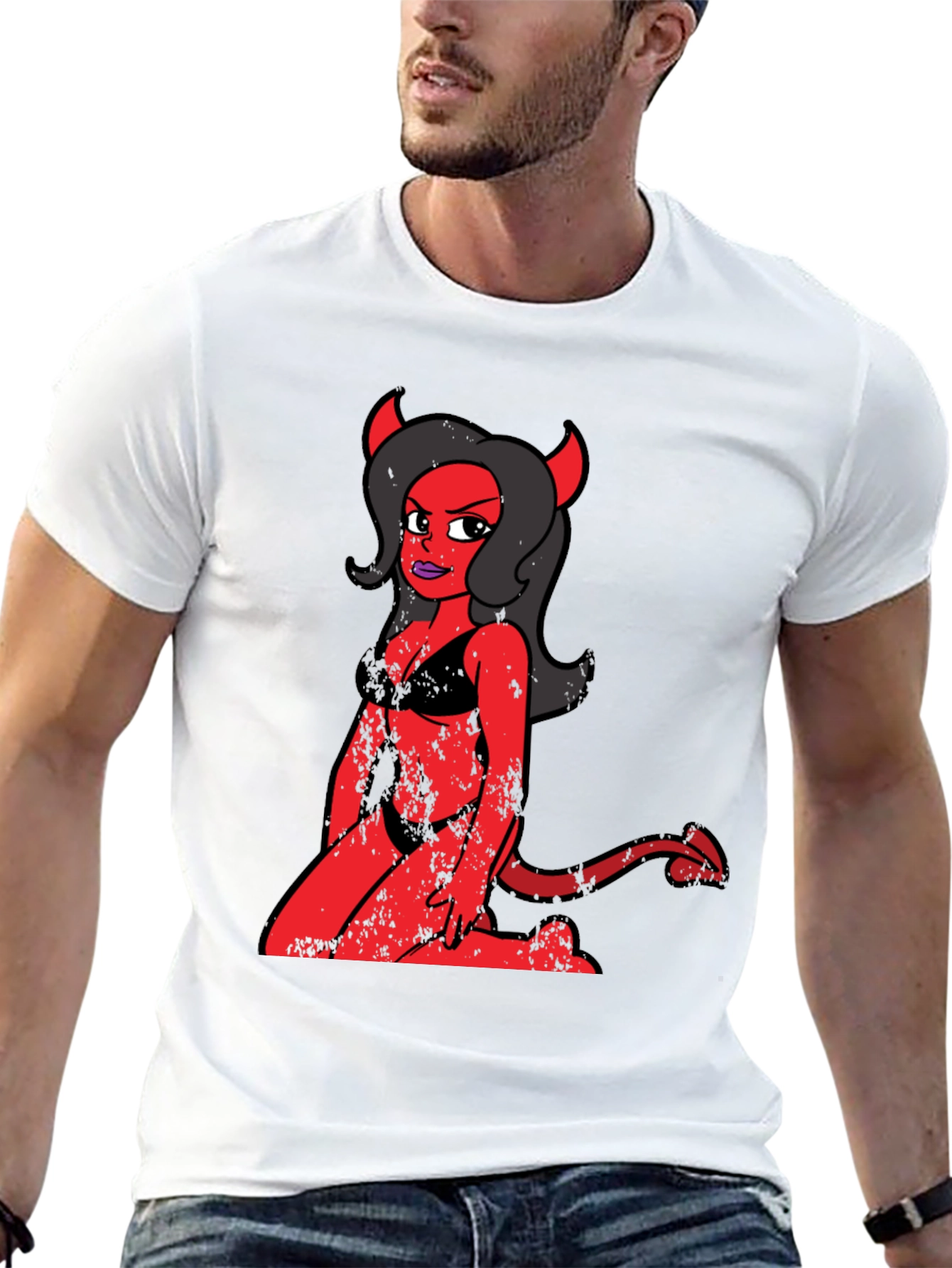Devil Girl Graphic Tee - Black
