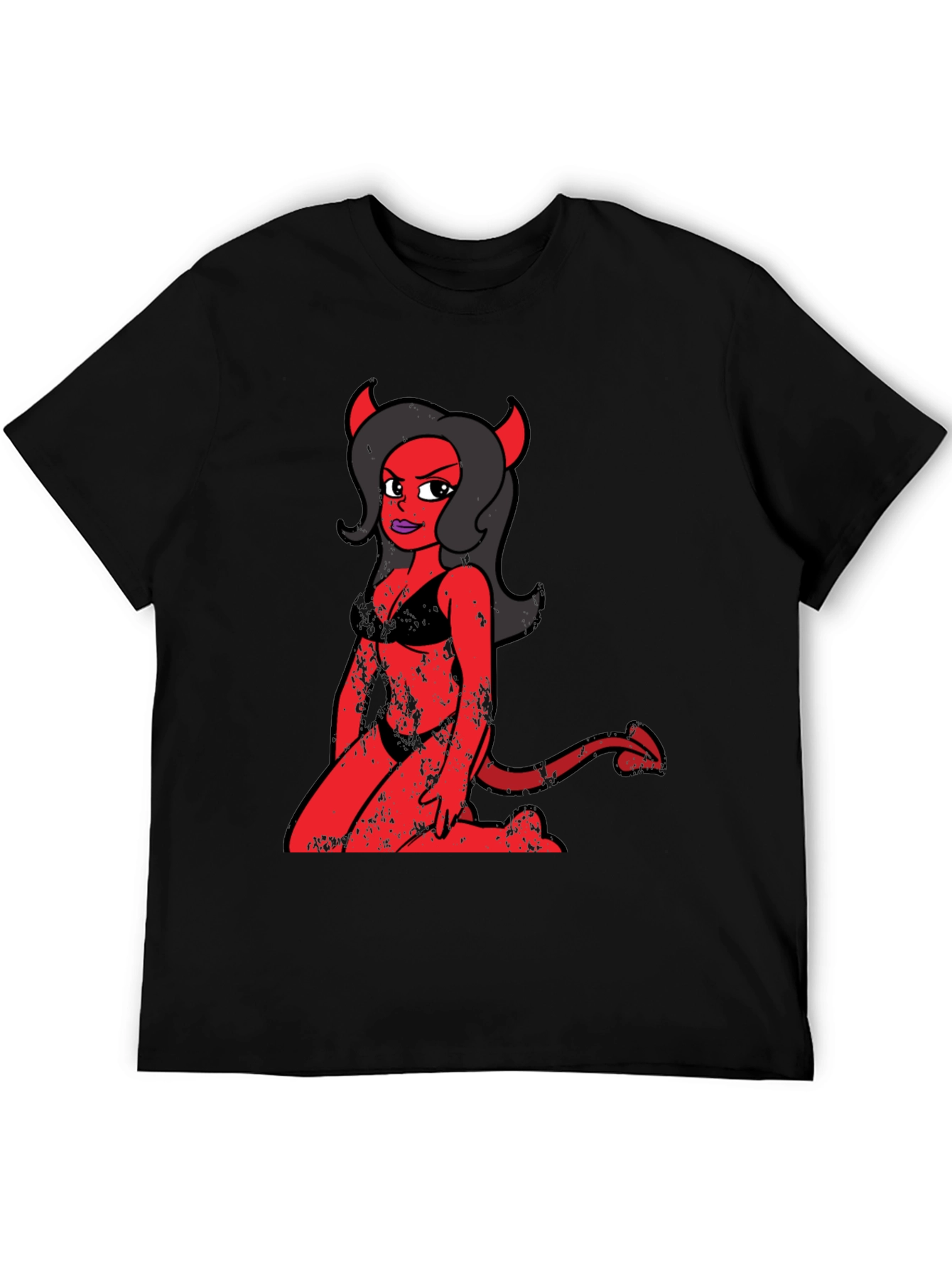 Devil Girl Graphic Tee - Black
