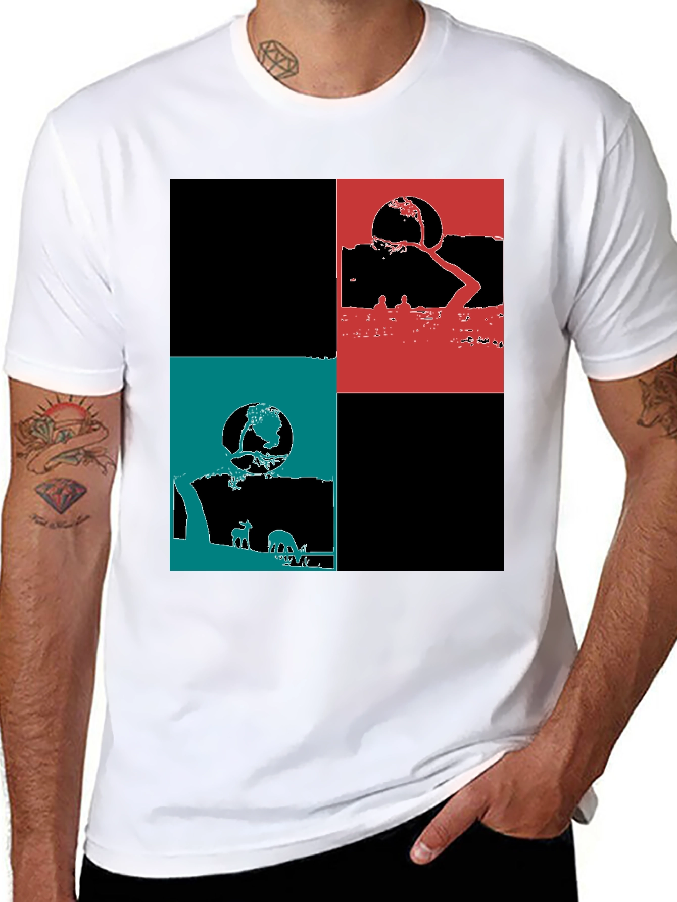 Modern Graphic Block Tee