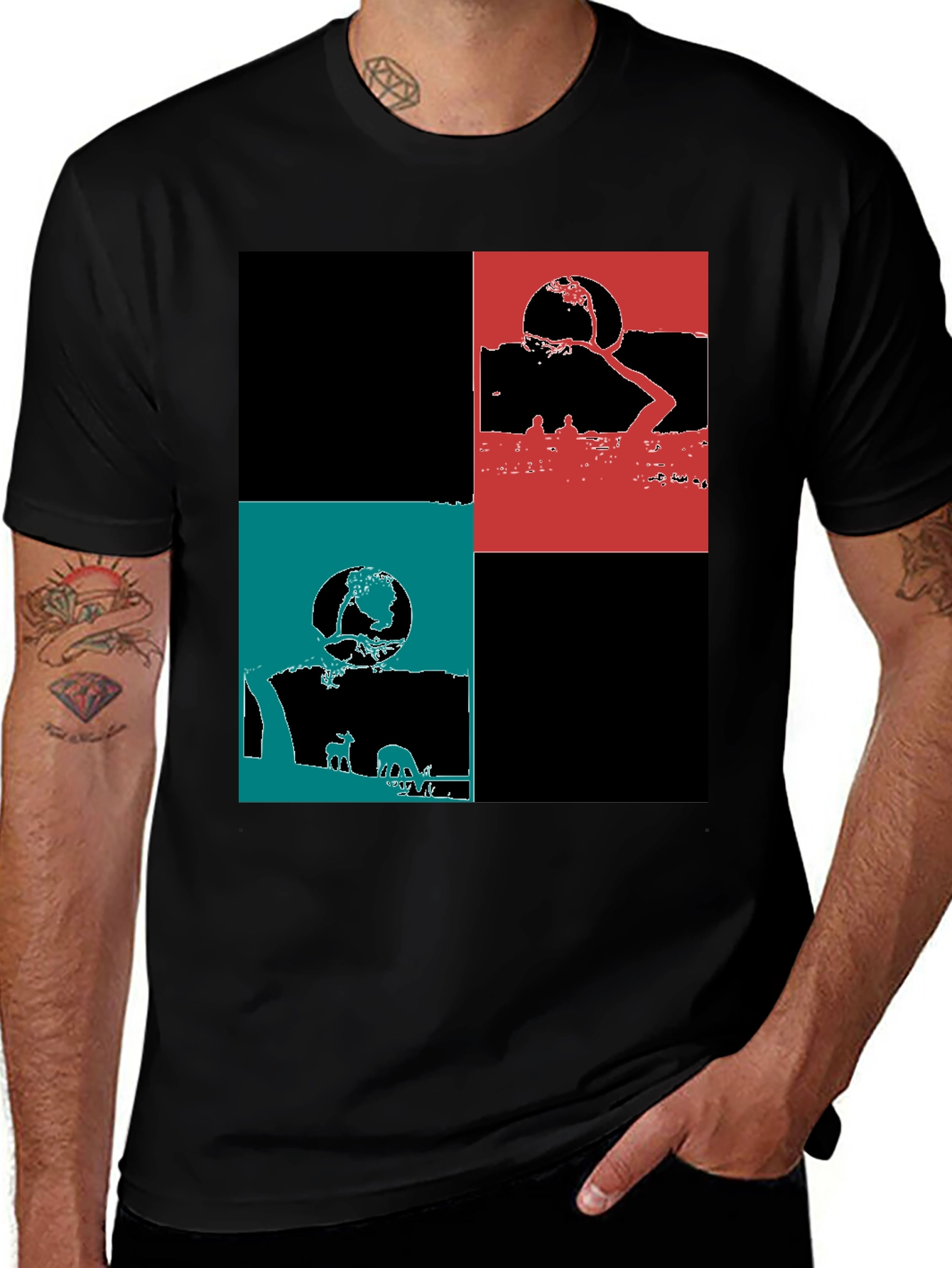 Modern Graphic Block Tee