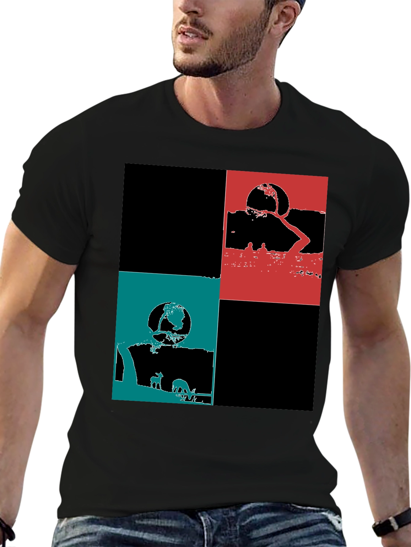 Modern Graphic Block Tee