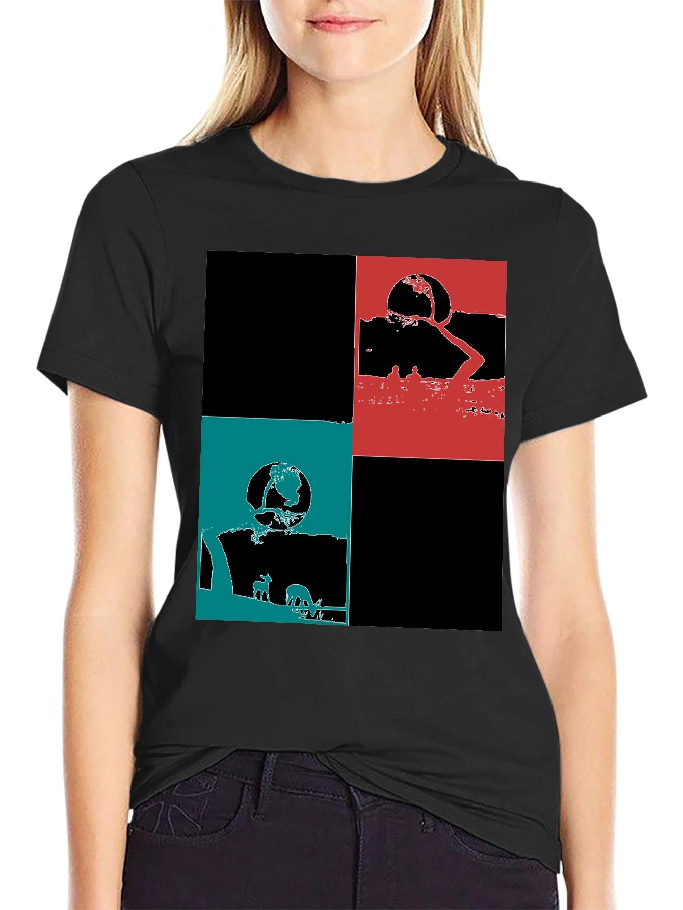 Modern Graphic Block Tee